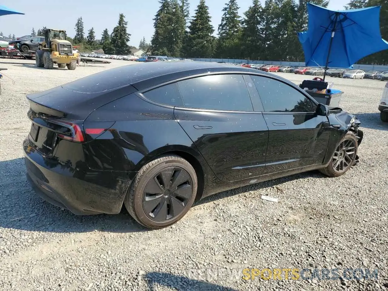 3 Photograph of a damaged car 5YJ3E1EB7RF757006 TESLA MODEL 3 2024