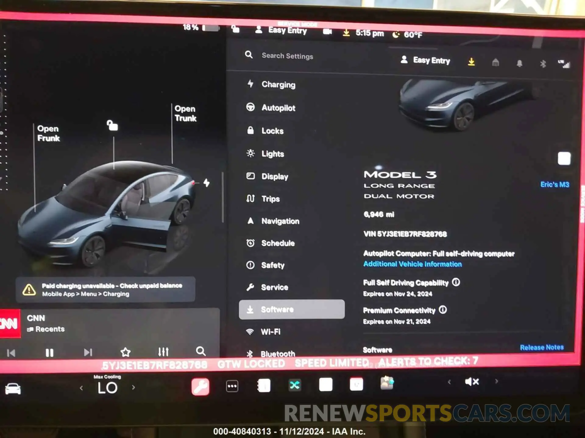 7 Photograph of a damaged car 5YJ3E1EB7RF828768 TESLA MODEL 3 2024