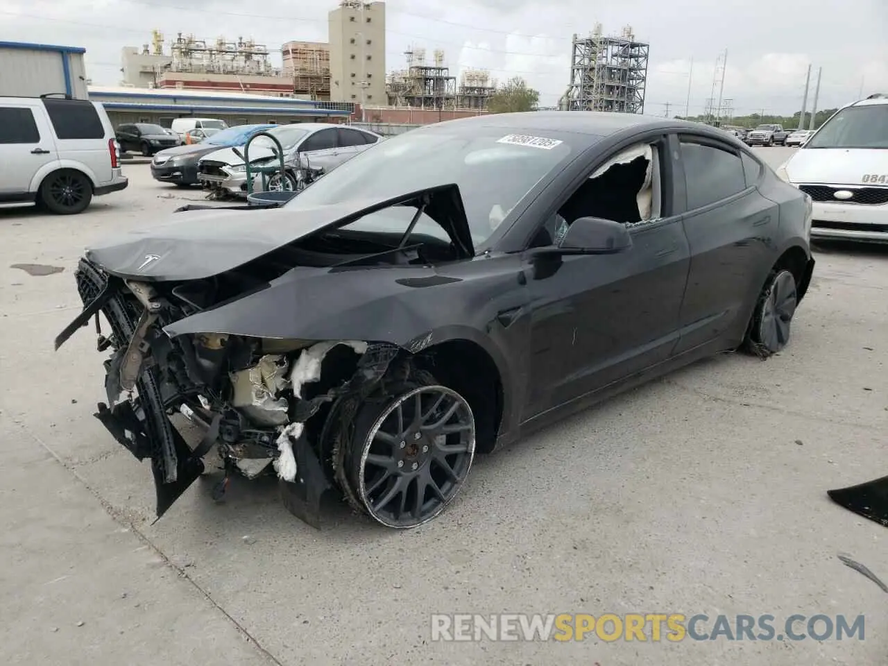 1 Photograph of a damaged car 5YJ3E1EB8RF717033 TESLA MODEL 3 2024