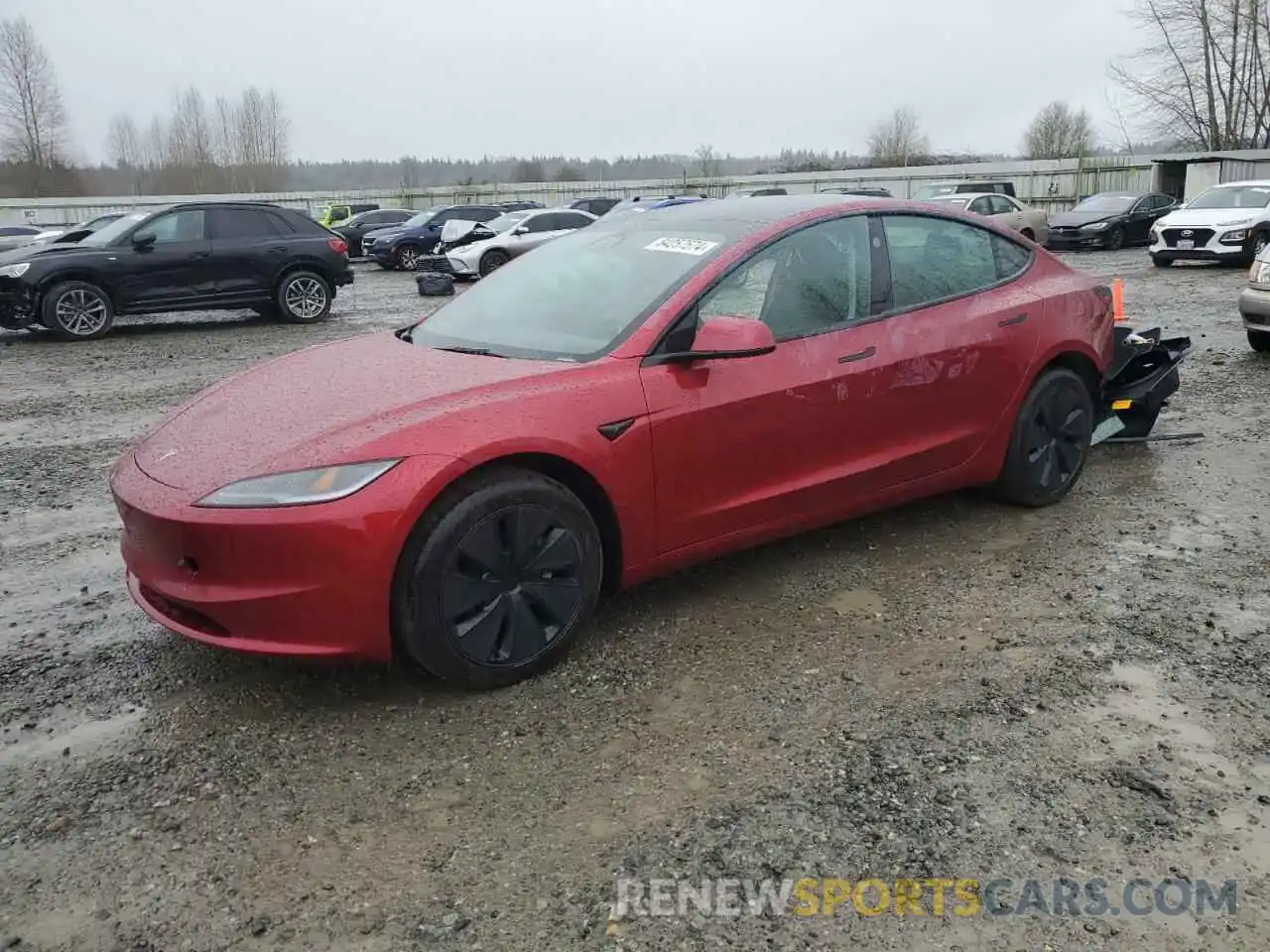 1 Photograph of a damaged car 5YJ3E1EB8RF843733 TESLA MODEL 3 2024