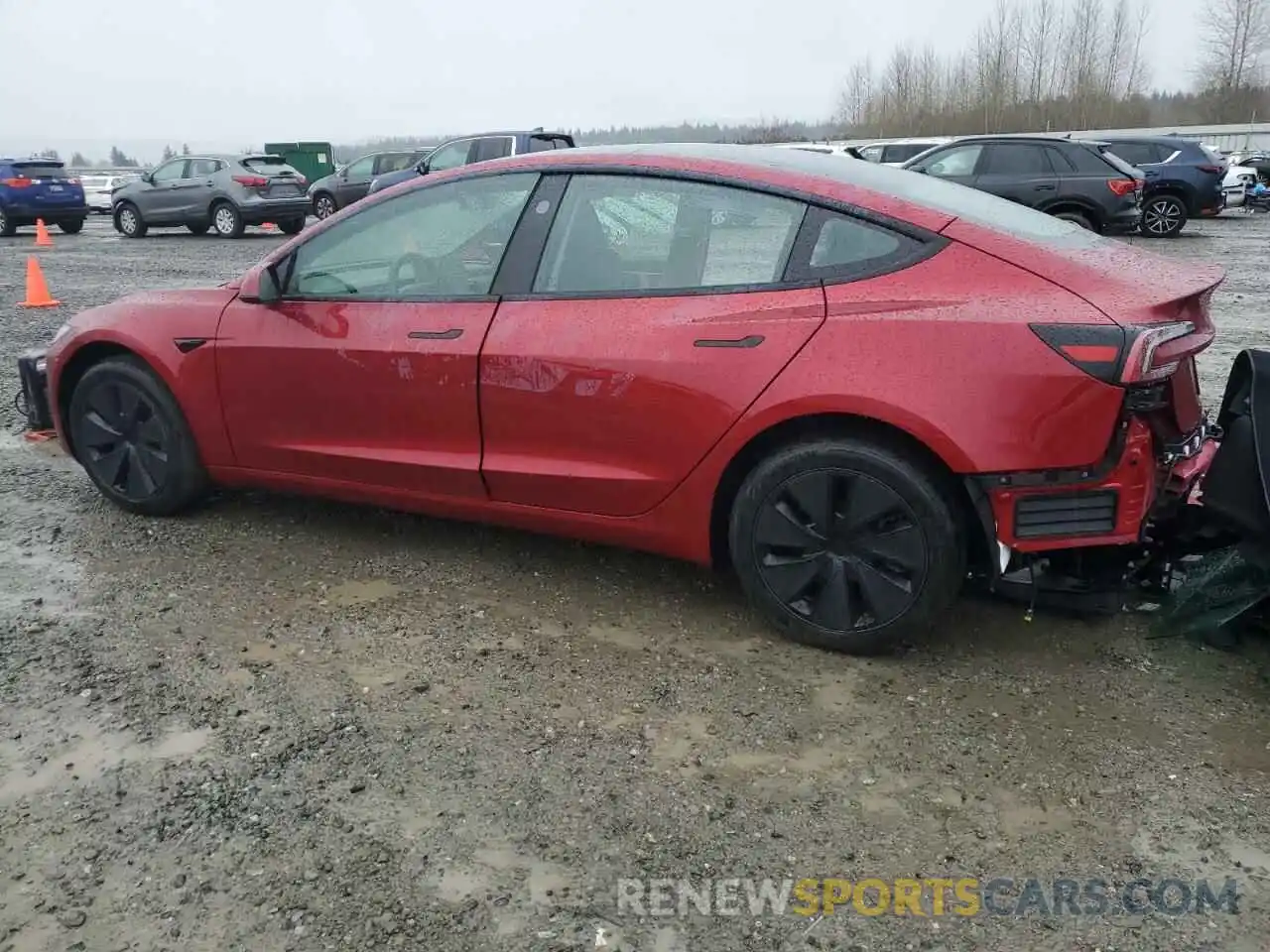 2 Photograph of a damaged car 5YJ3E1EB8RF843733 TESLA MODEL 3 2024