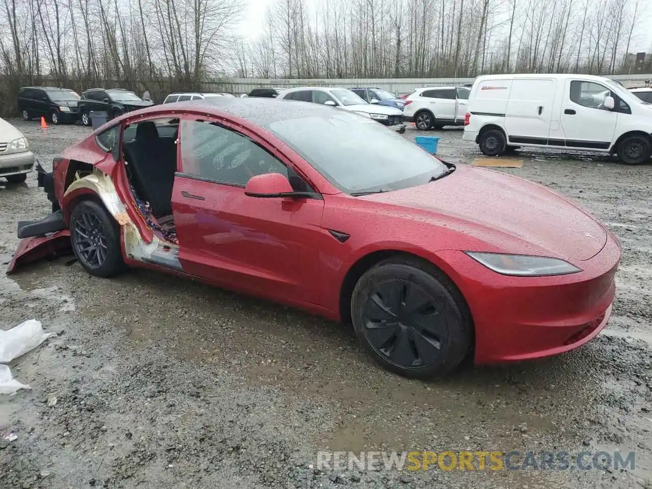 4 Photograph of a damaged car 5YJ3E1EB8RF843733 TESLA MODEL 3 2024