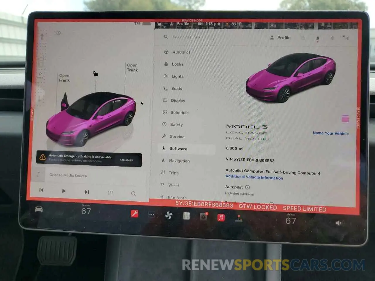9 Photograph of a damaged car 5YJ3E1EB8RF868583 TESLA MODEL 3 2024