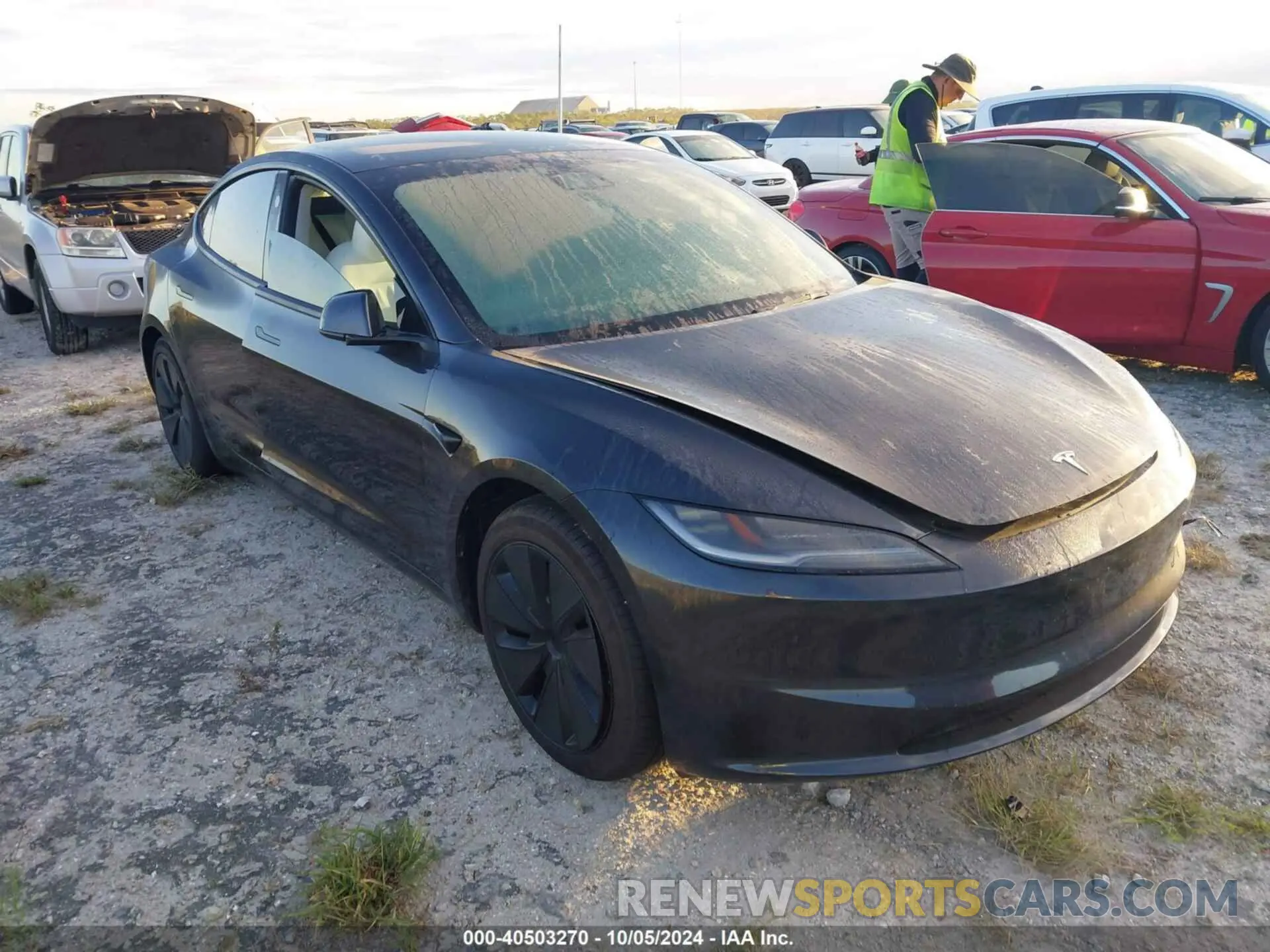 1 Photograph of a damaged car 5YJ3E1EB9RF755581 TESLA MODEL 3 2024