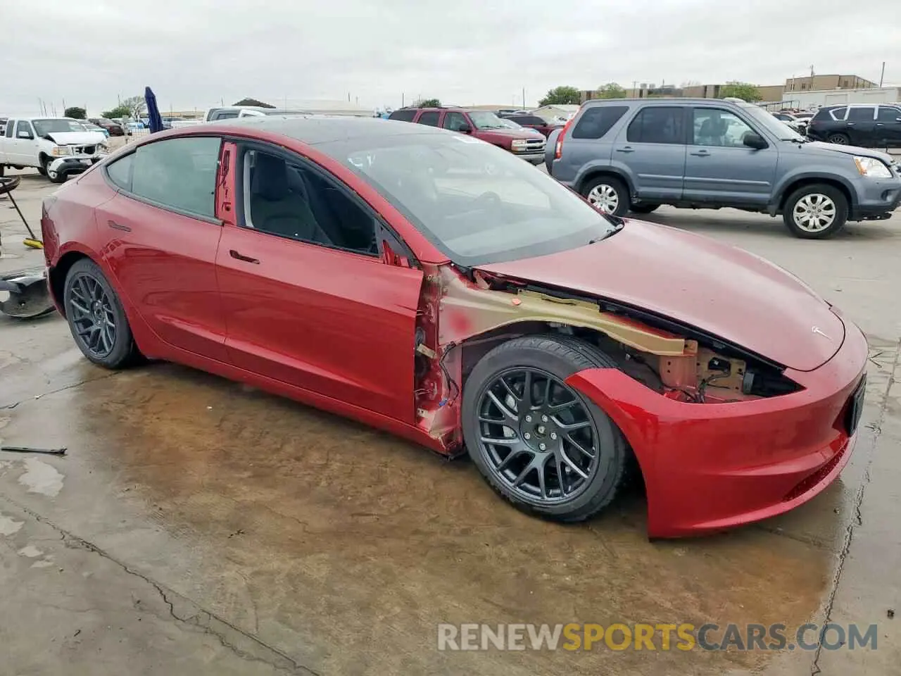 4 Photograph of a damaged car 5YJ3E1EB9RF755712 TESLA MODEL 3 2024