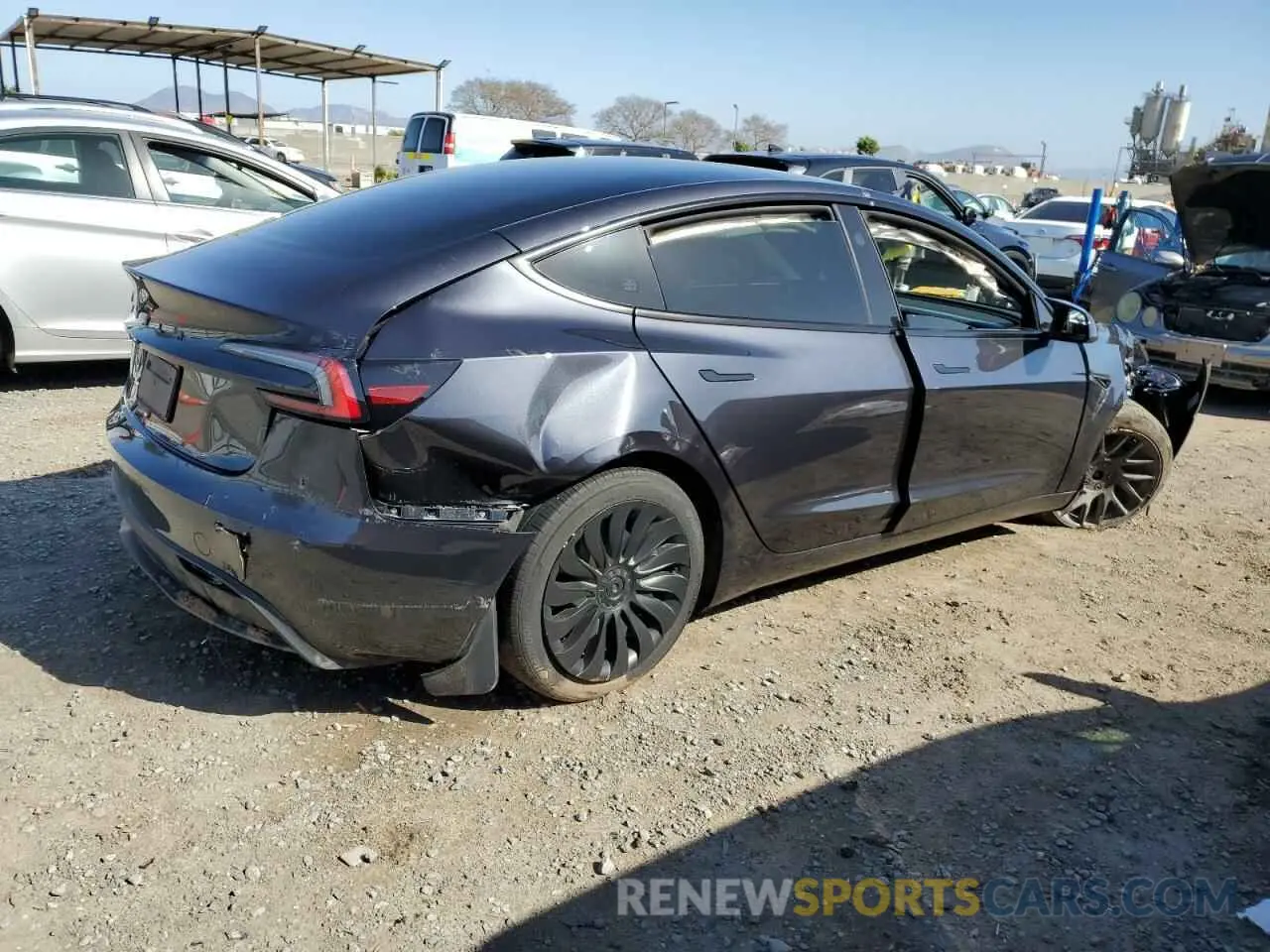 3 Photograph of a damaged car 5YJ3E1EB9RF812068 TESLA MODEL 3 2024