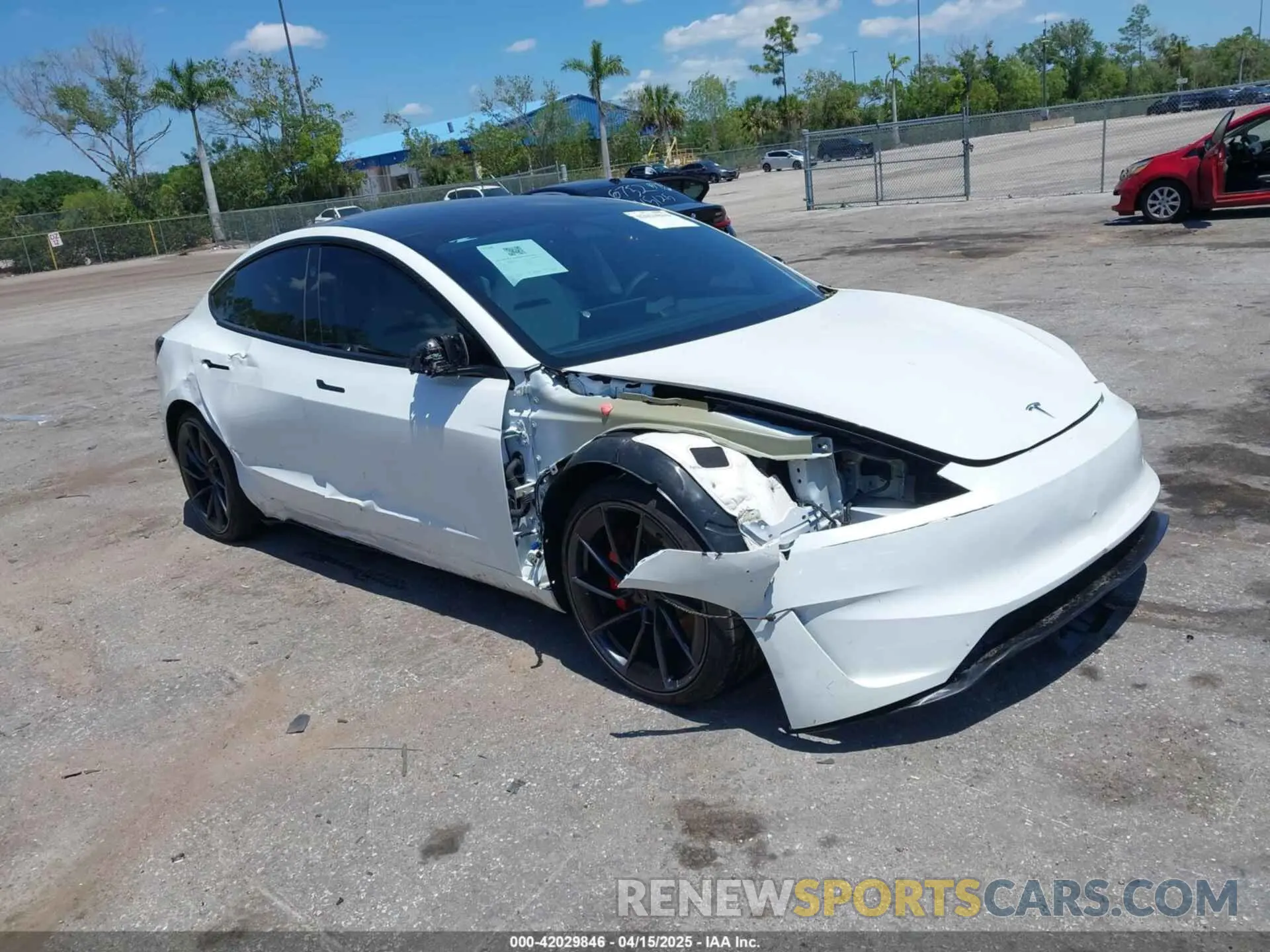 1 Photograph of a damaged car 5YJ3E1ET0RF885497 TESLA MODEL 3 2024