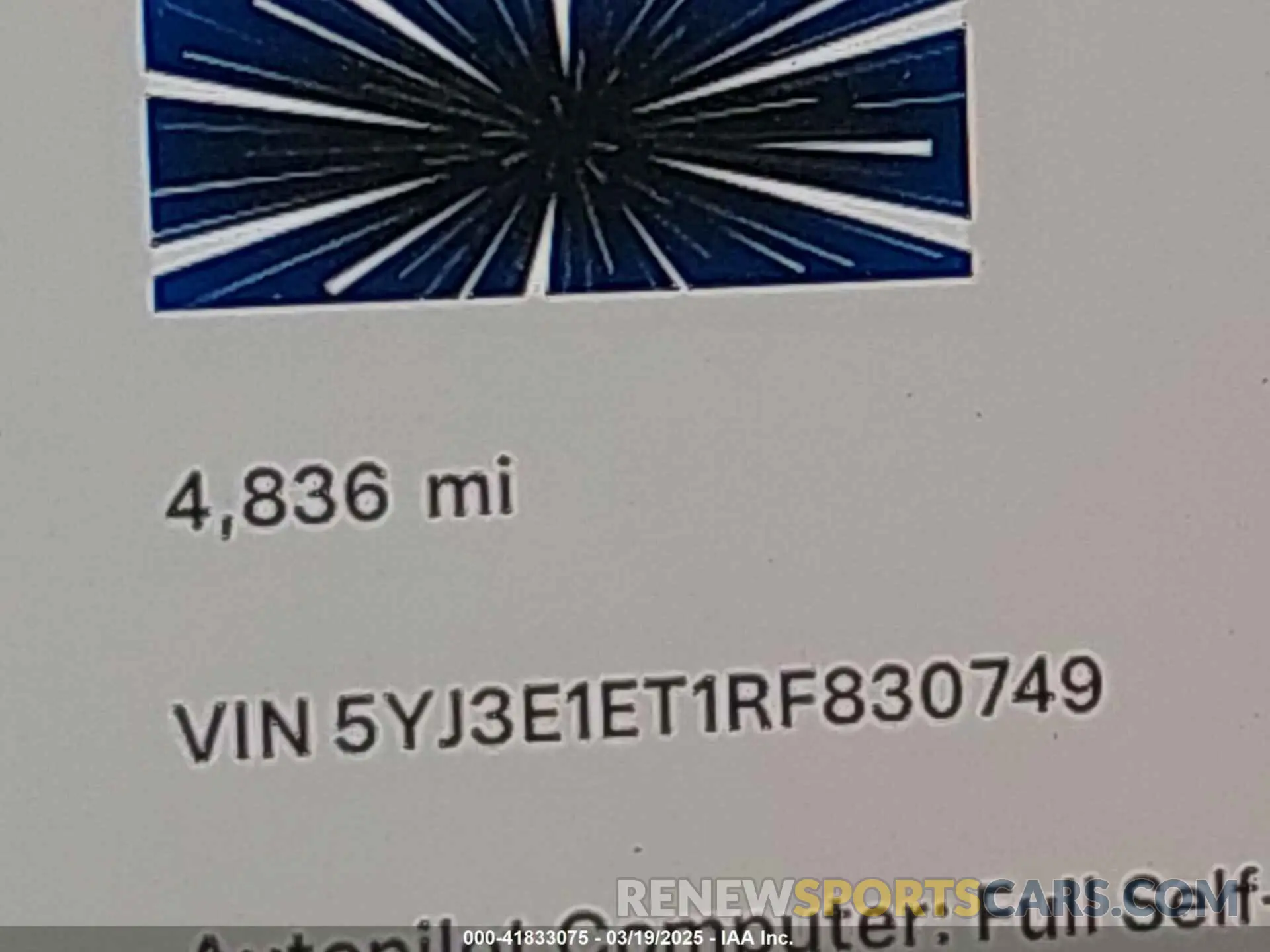 15 Photograph of a damaged car 5YJ3E1ET1RF830749 TESLA MODEL 3 2024