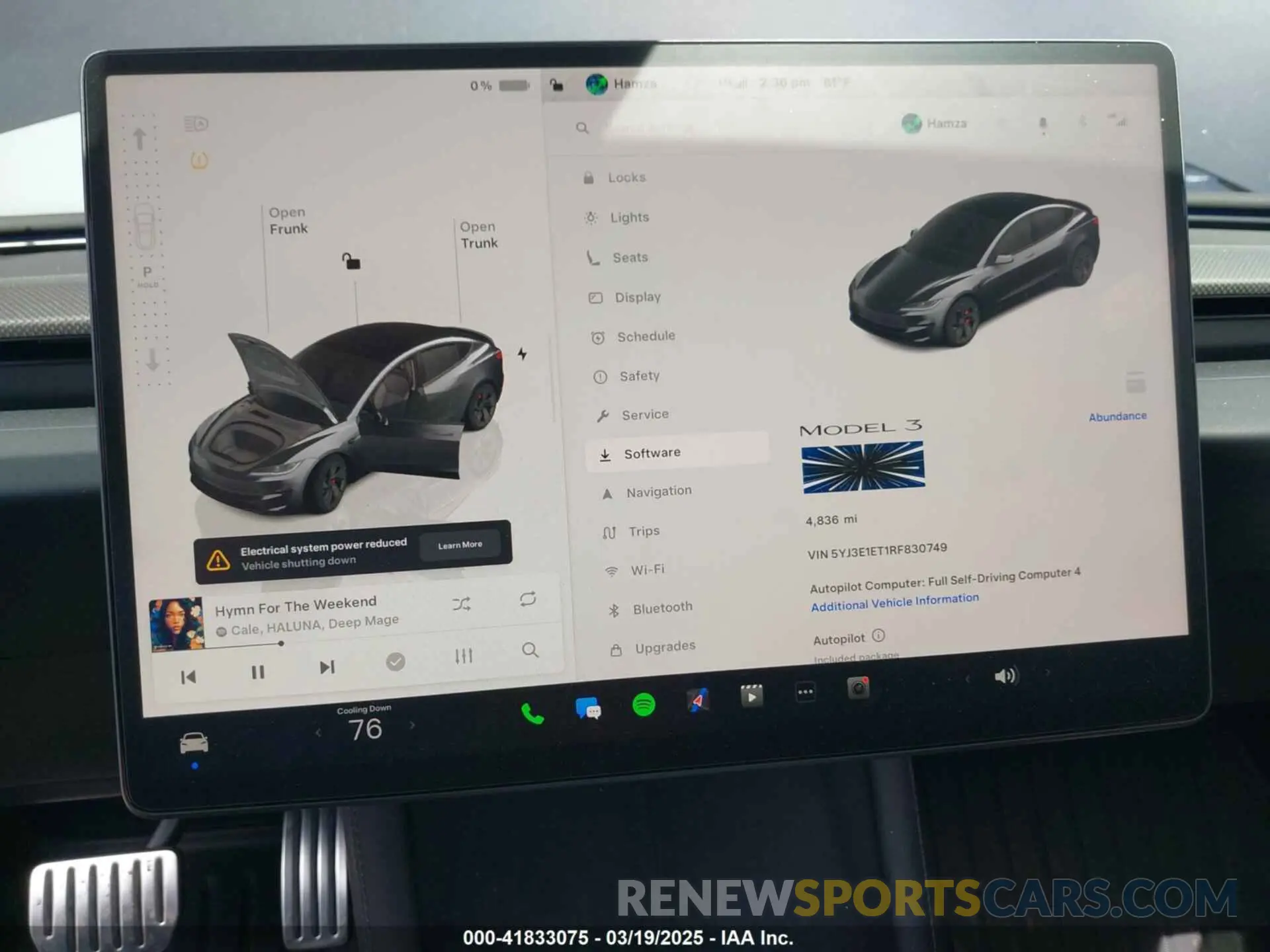 7 Photograph of a damaged car 5YJ3E1ET1RF830749 TESLA MODEL 3 2024