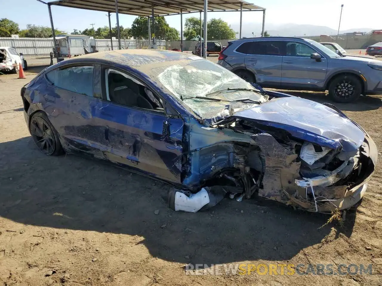 4 Photograph of a damaged car 5YJ3E1ET2RF801776 TESLA MODEL 3 2024