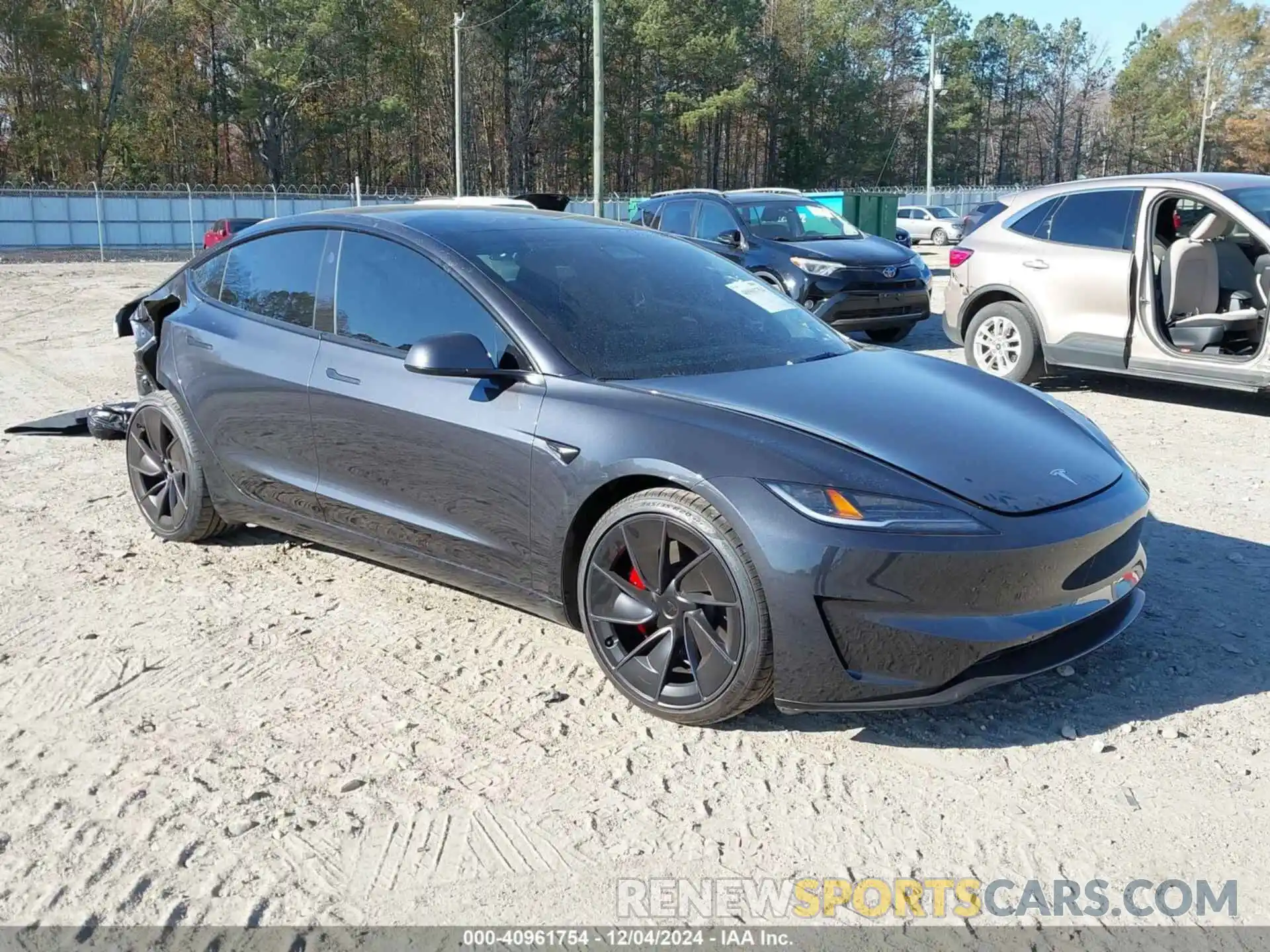 1 Photograph of a damaged car 5YJ3E1ET2RF822708 TESLA MODEL 3 2024