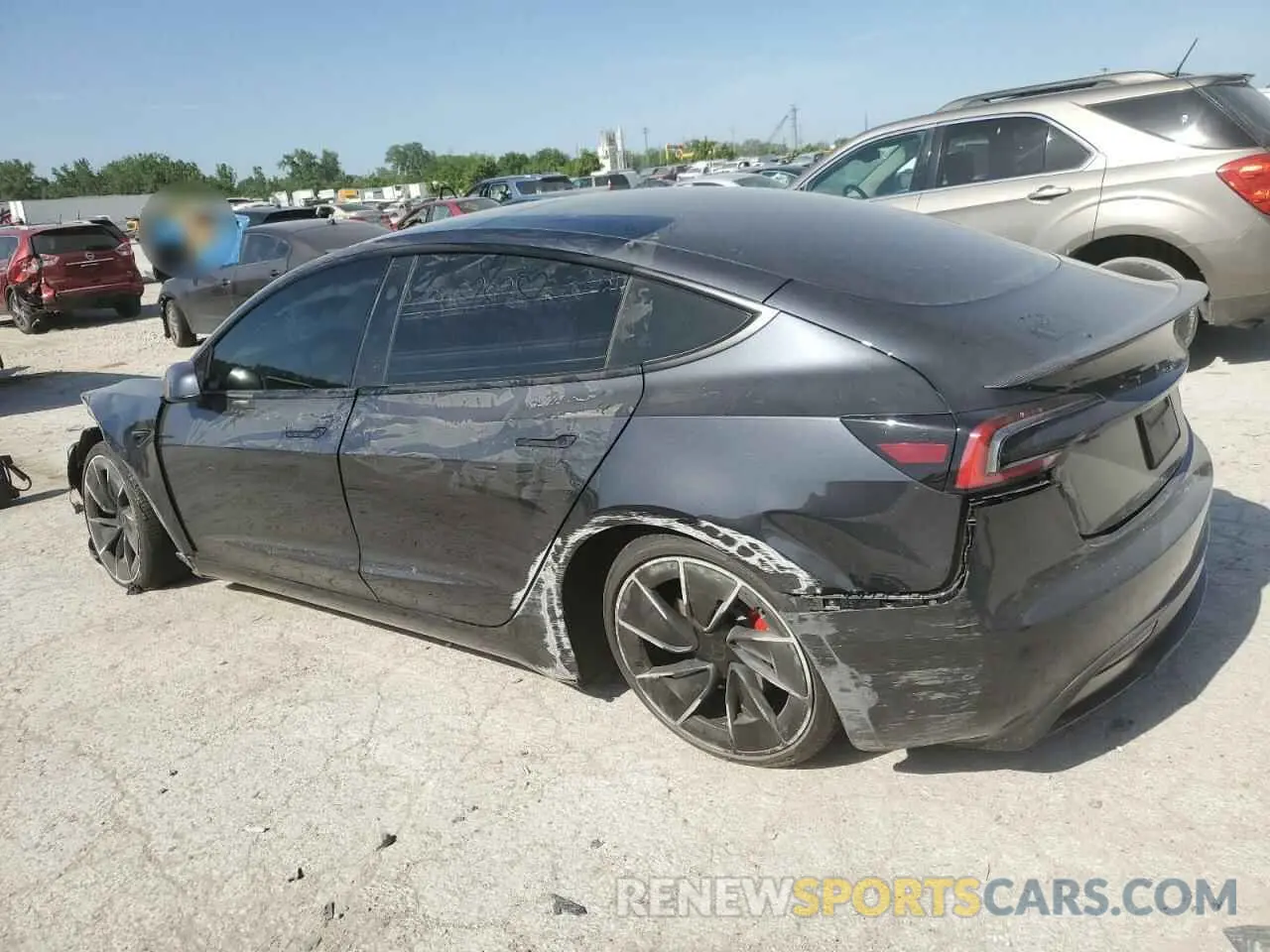 2 Photograph of a damaged car 5YJ3E1ET2RF869527 TESLA MODEL 3 2024