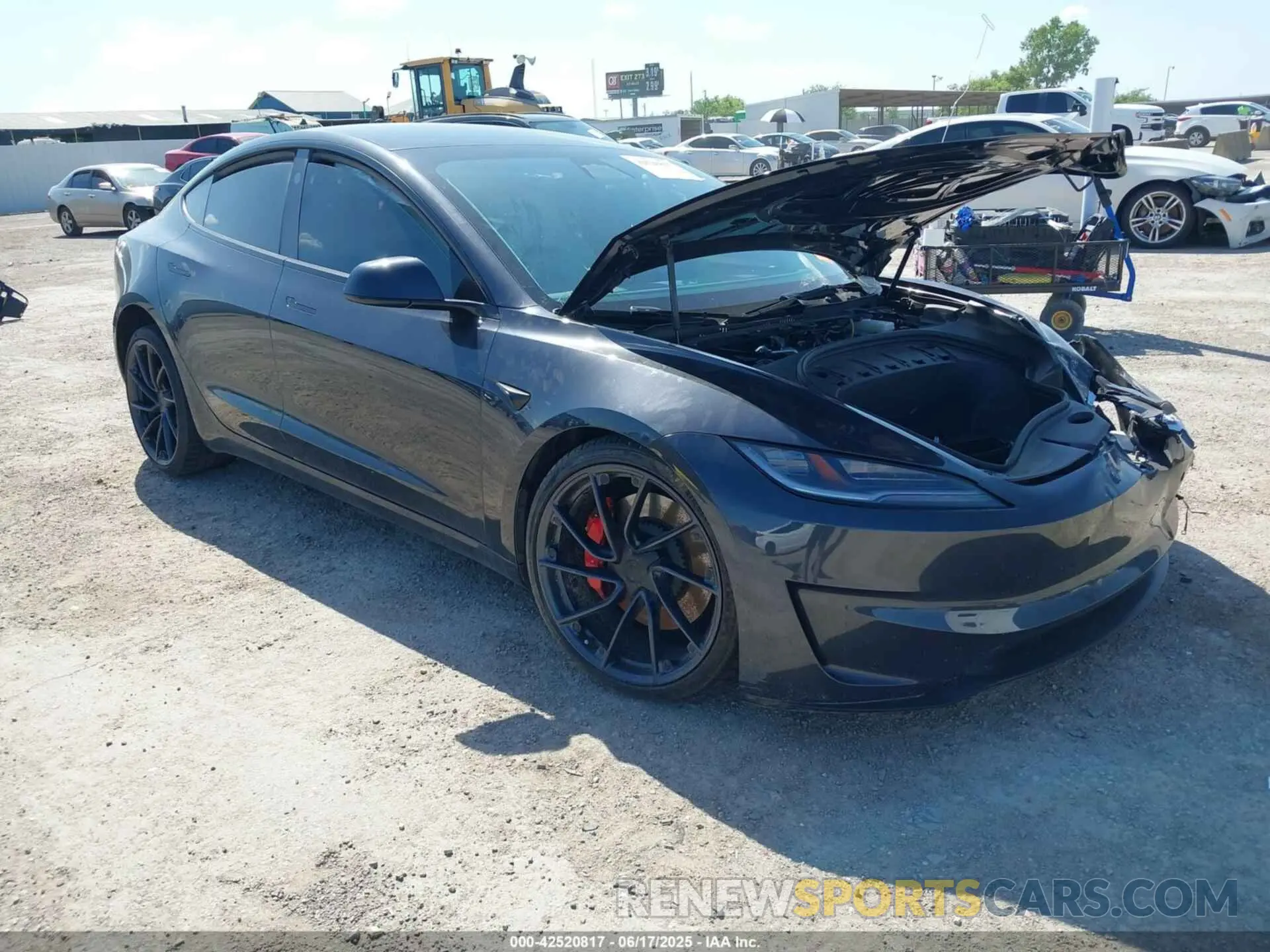 1 Photograph of a damaged car 5YJ3E1ET3RF769257 TESLA MODEL 3 2024