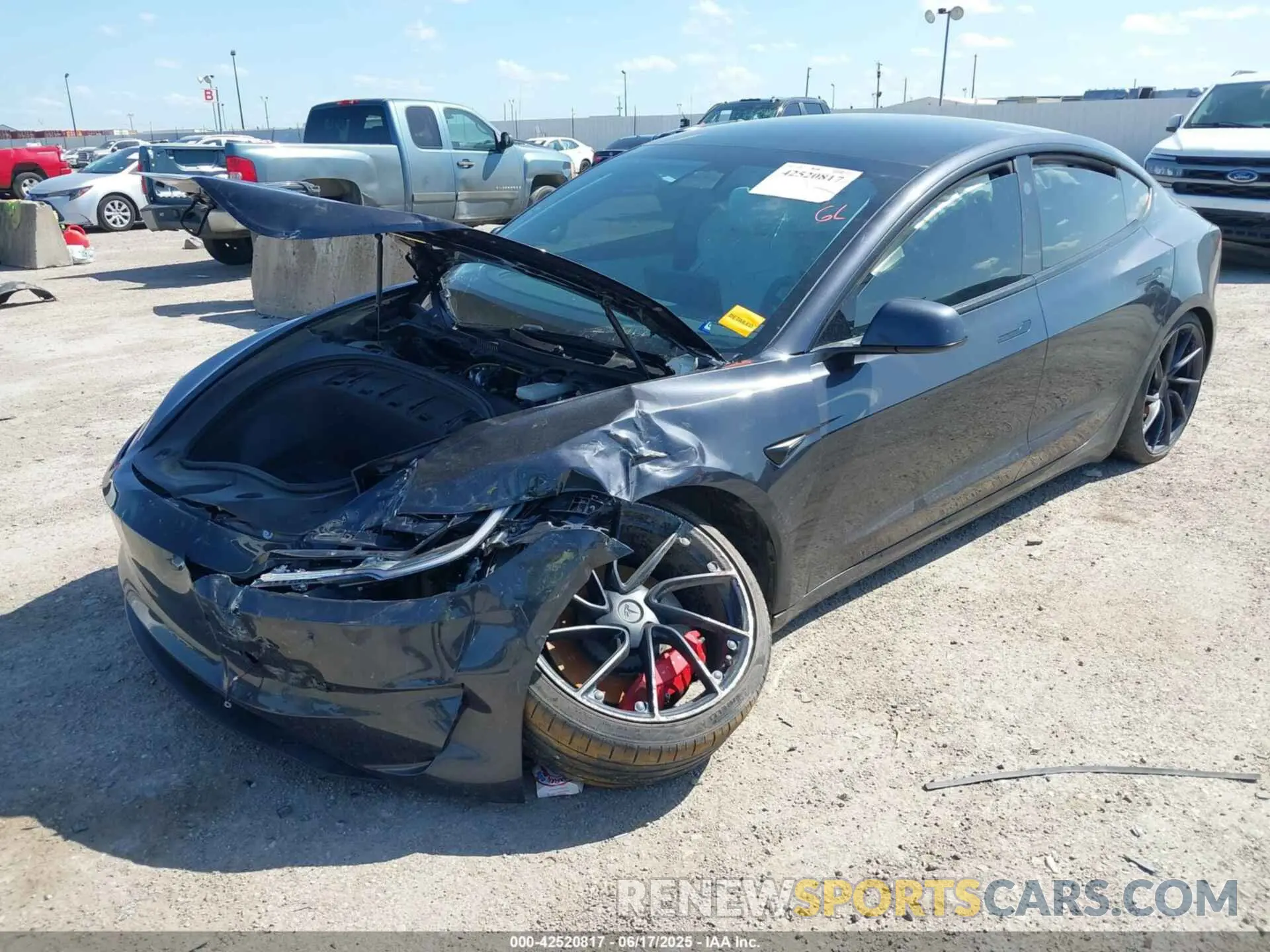 2 Photograph of a damaged car 5YJ3E1ET3RF769257 TESLA MODEL 3 2024