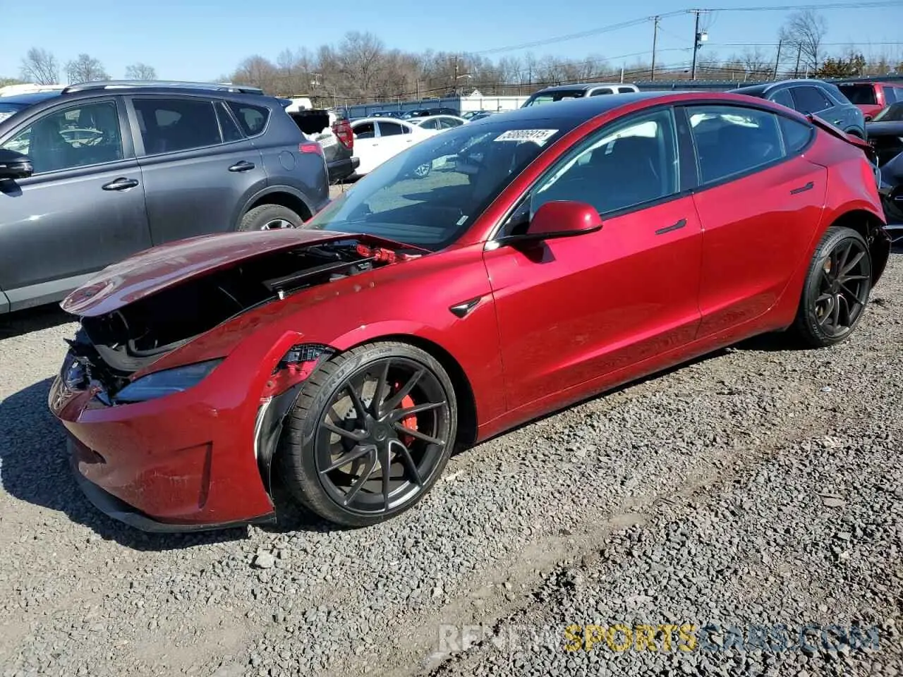 1 Photograph of a damaged car 5YJ3E1ET3RF810289 TESLA MODEL 3 2024
