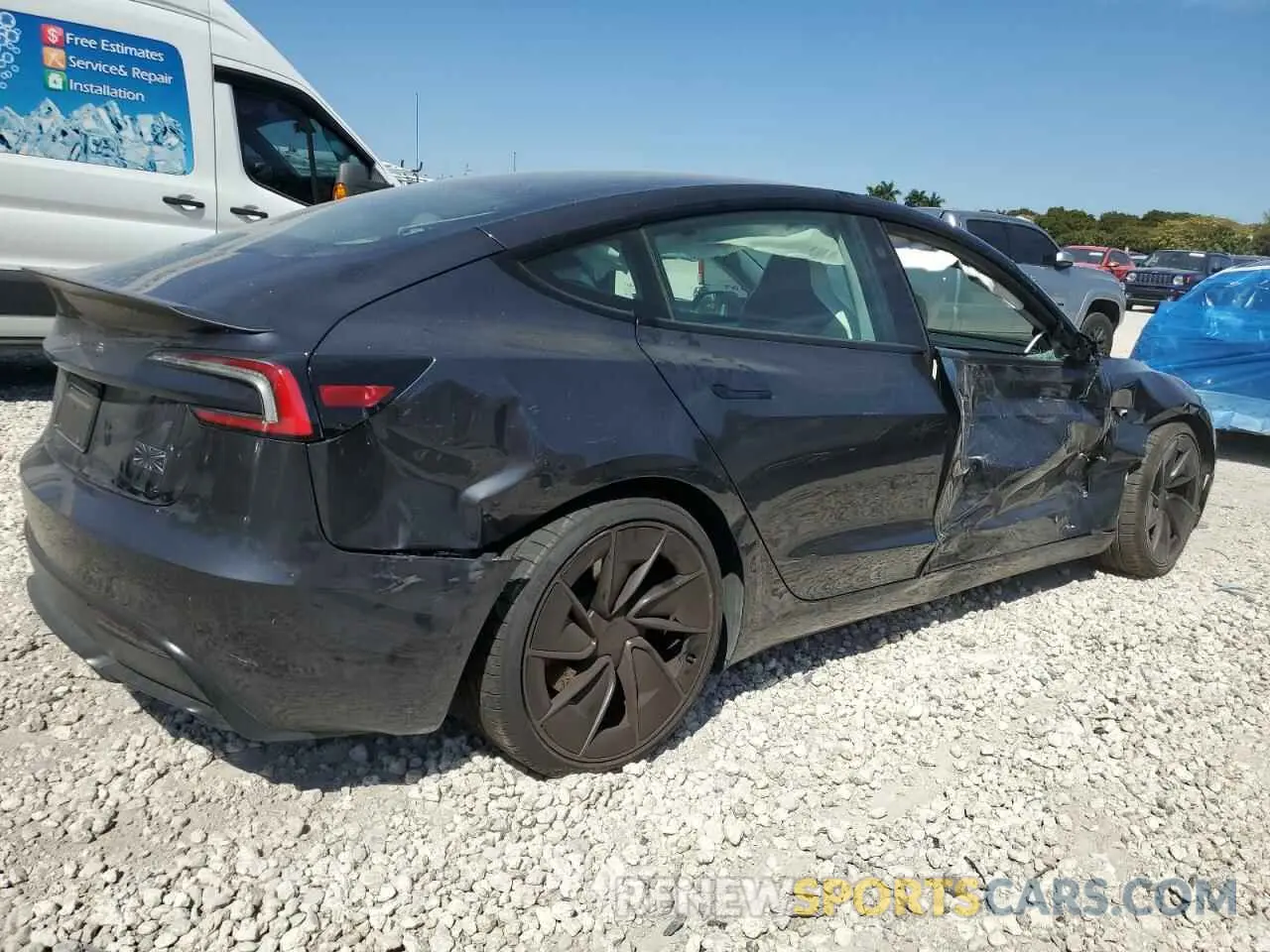 3 Photograph of a damaged car 5YJ3E1ET3RF836570 TESLA MODEL 3 2024
