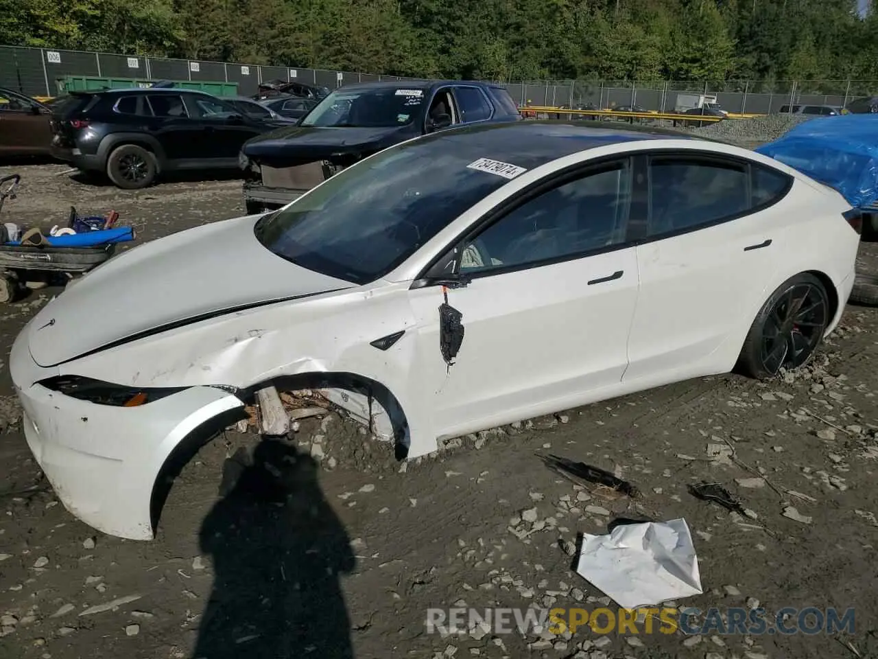 1 Photograph of a damaged car 5YJ3E1ET4RF827439 TESLA MODEL 3 2024