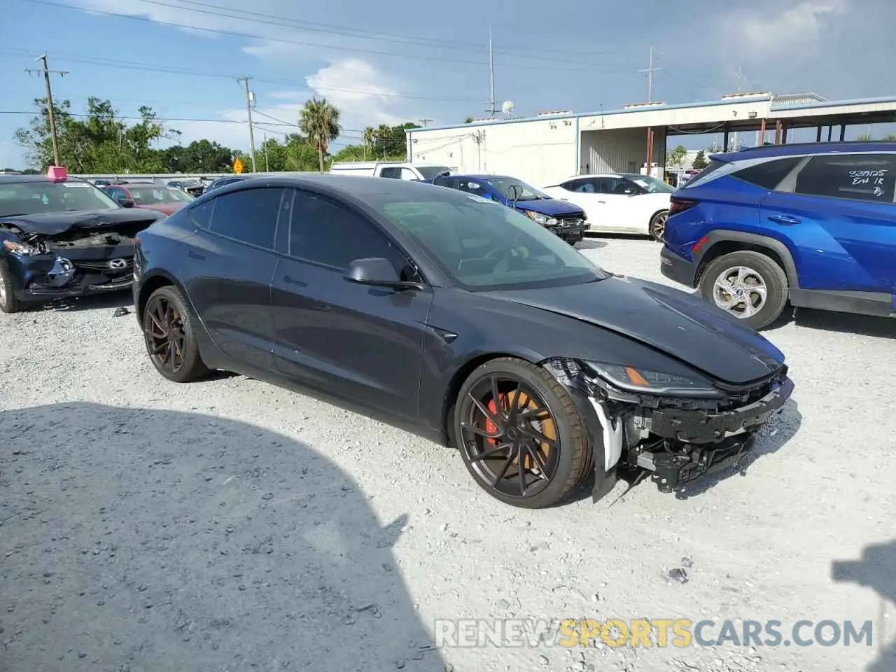4 Photograph of a damaged car 5YJ3E1ET6RF845571 TESLA MODEL 3 2024