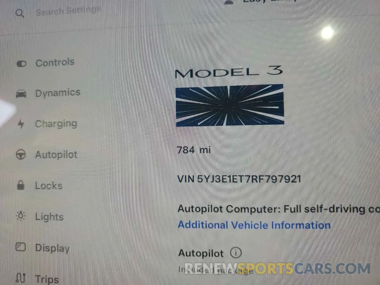 9 Photograph of a damaged car 5YJ3E1ET7RF797921 TESLA MODEL 3 2024