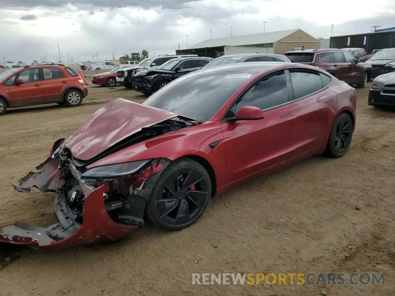 1 Photograph of a damaged car 5YJ3E1ET8RF783624 TESLA MODEL 3 2024