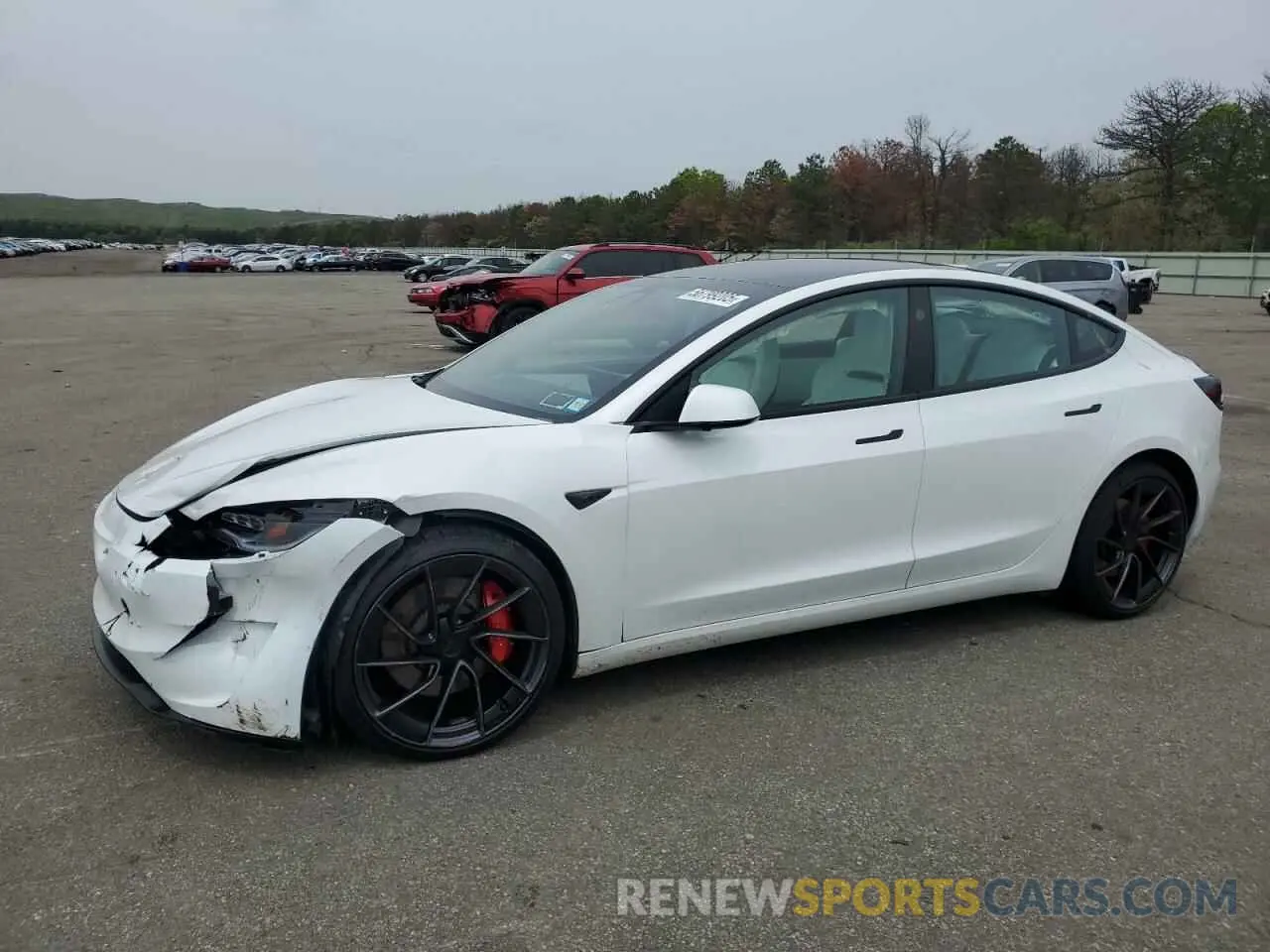 1 Photograph of a damaged car 5YJ3E1ETXRF828613 TESLA MODEL 3 2024