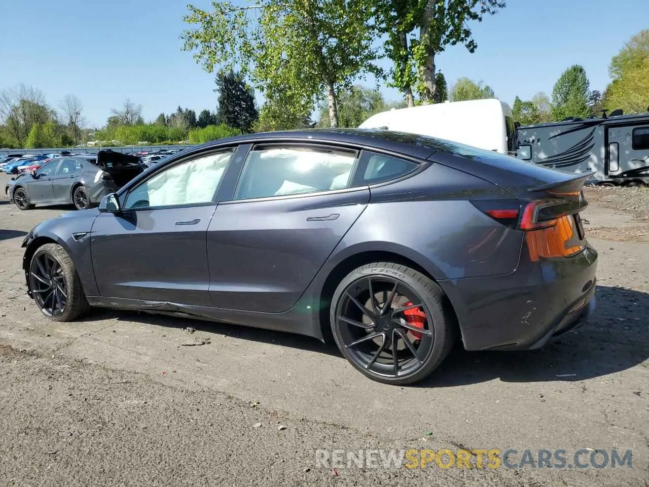 2 Photograph of a damaged car 5YJ3E1ETXRF855391 TESLA MODEL 3 2024