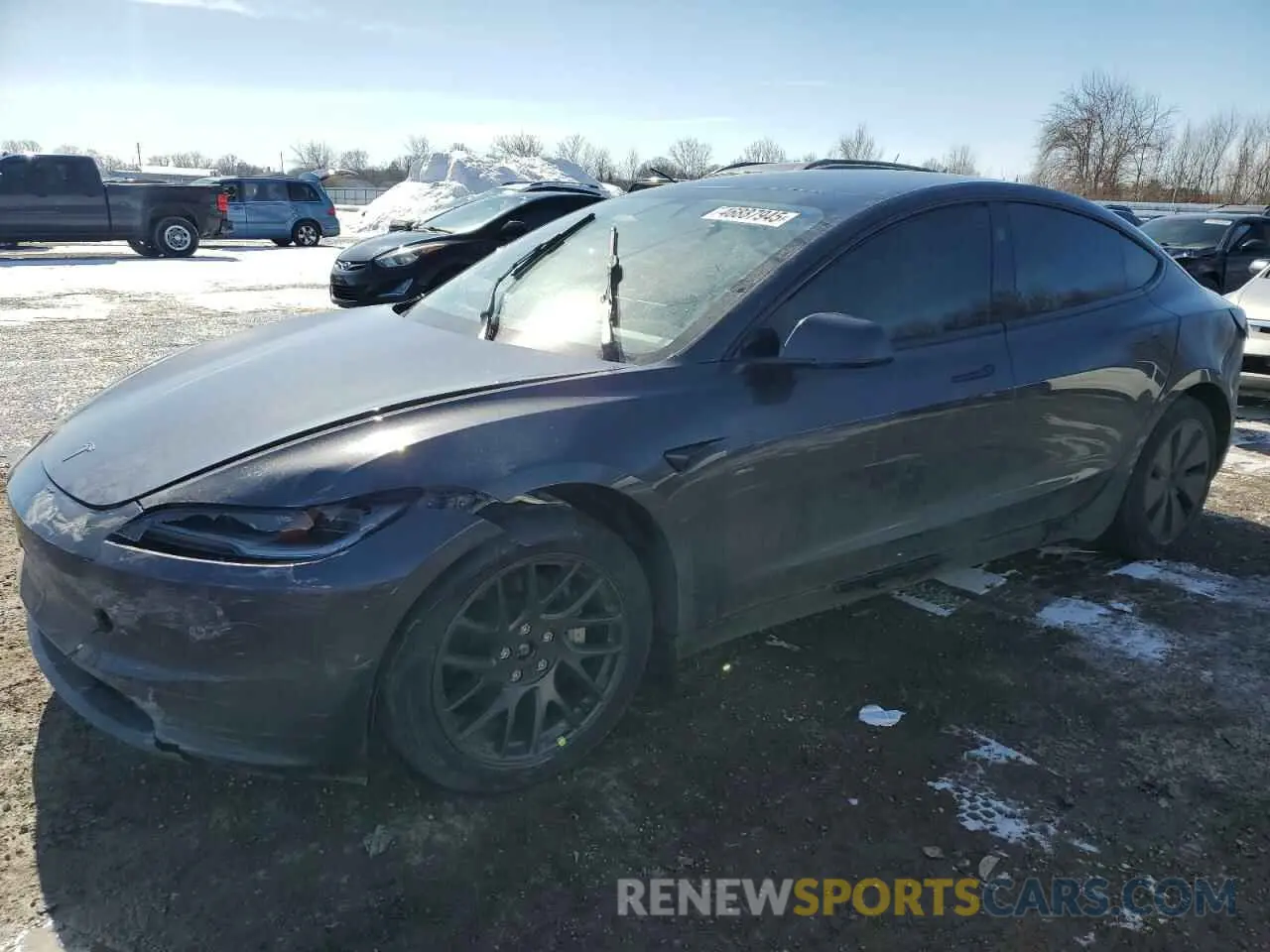 1 Photograph of a damaged car LRW3E7EB7RC101403 TESLA MODEL 3 2024