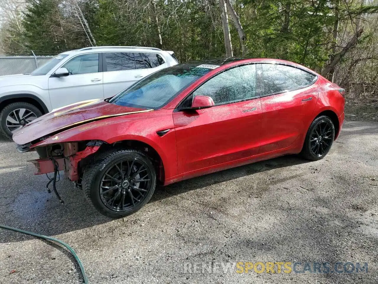 1 Photograph of a damaged car LRW3E7EB7RC135969 TESLA MODEL 3 2024