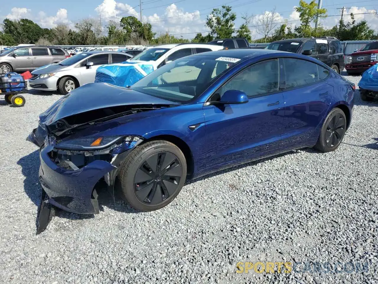 1 Photograph of a damaged car 5YJ3E1EA1SF887750 TESLA MODEL 3 2025