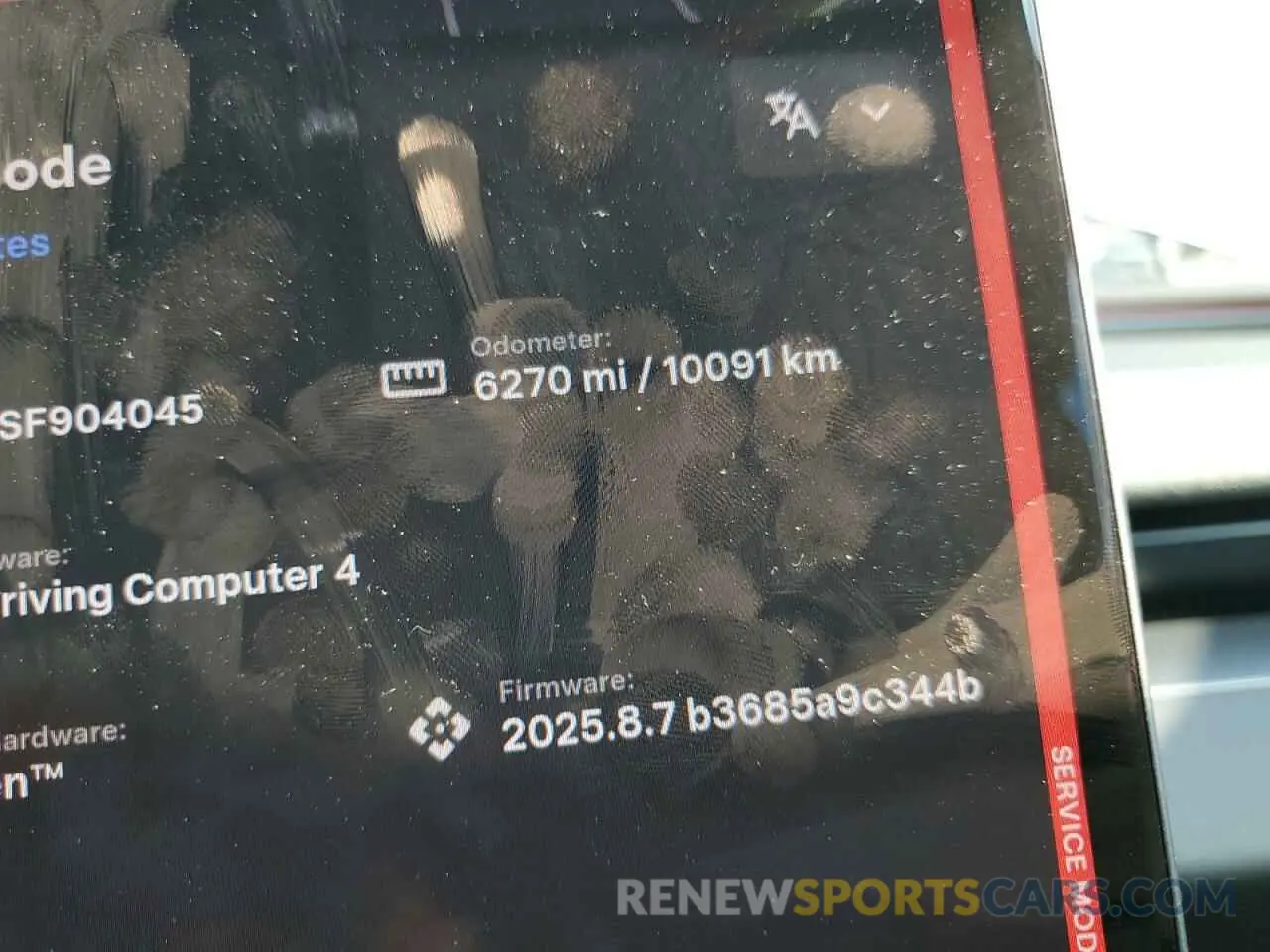 9 Photograph of a damaged car 5YJ3E1EA1SF904045 TESLA MODEL 3 2025