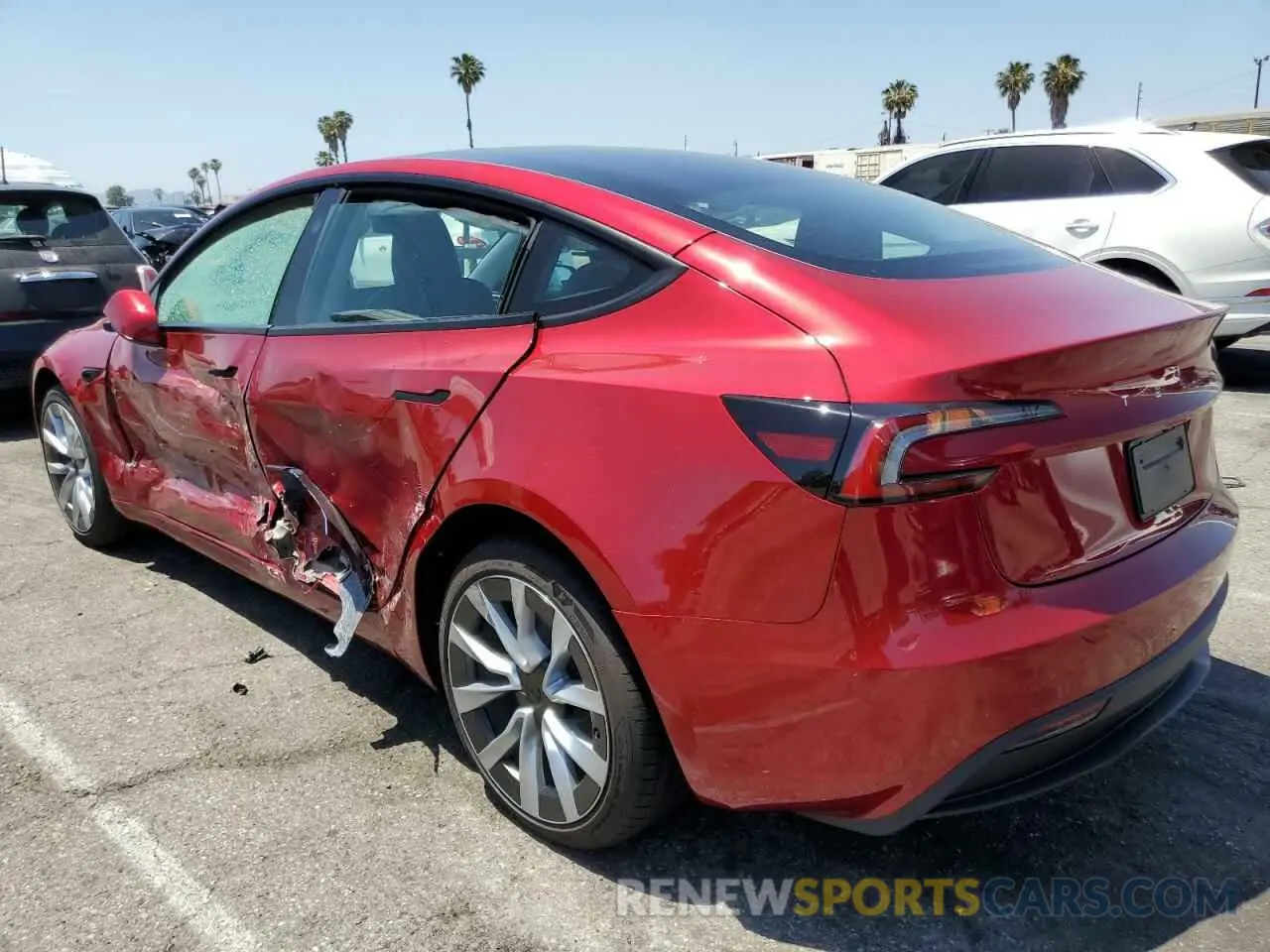 2 Photograph of a damaged car 5YJ3E1EA1SF931133 TESLA MODEL 3 2025