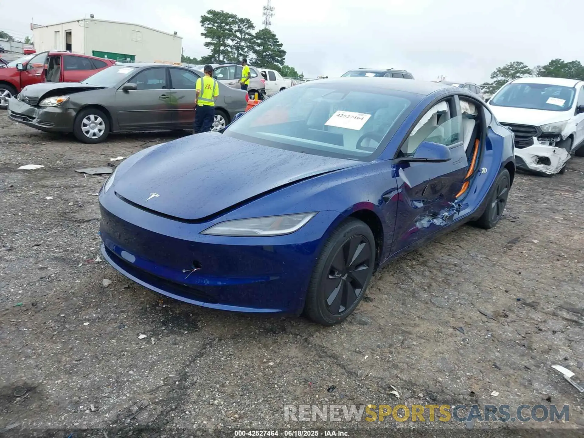 2 Photograph of a damaged car 5YJ3E1EA2SF001516 TESLA MODEL 3 2025