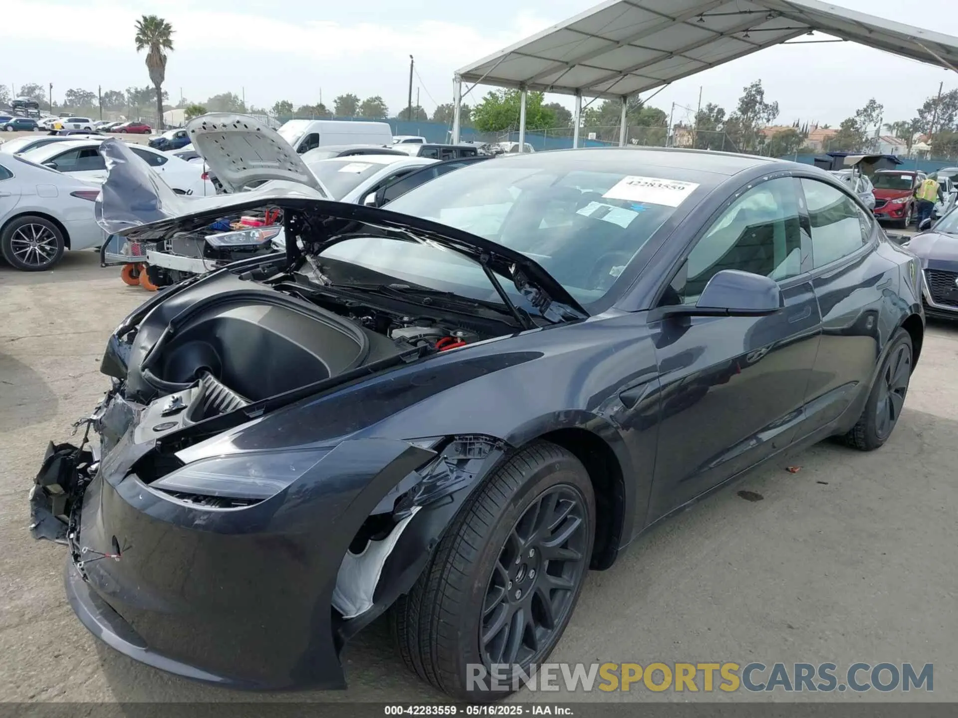 2 Photograph of a damaged car 5YJ3E1EA2SF918679 TESLA MODEL 3 2025