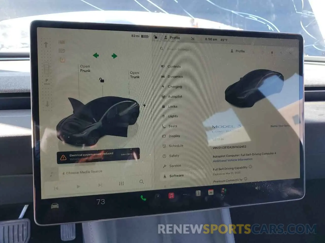 9 Photograph of a damaged car 5YJ3E1EA2SF932453 TESLA MODEL 3 2025