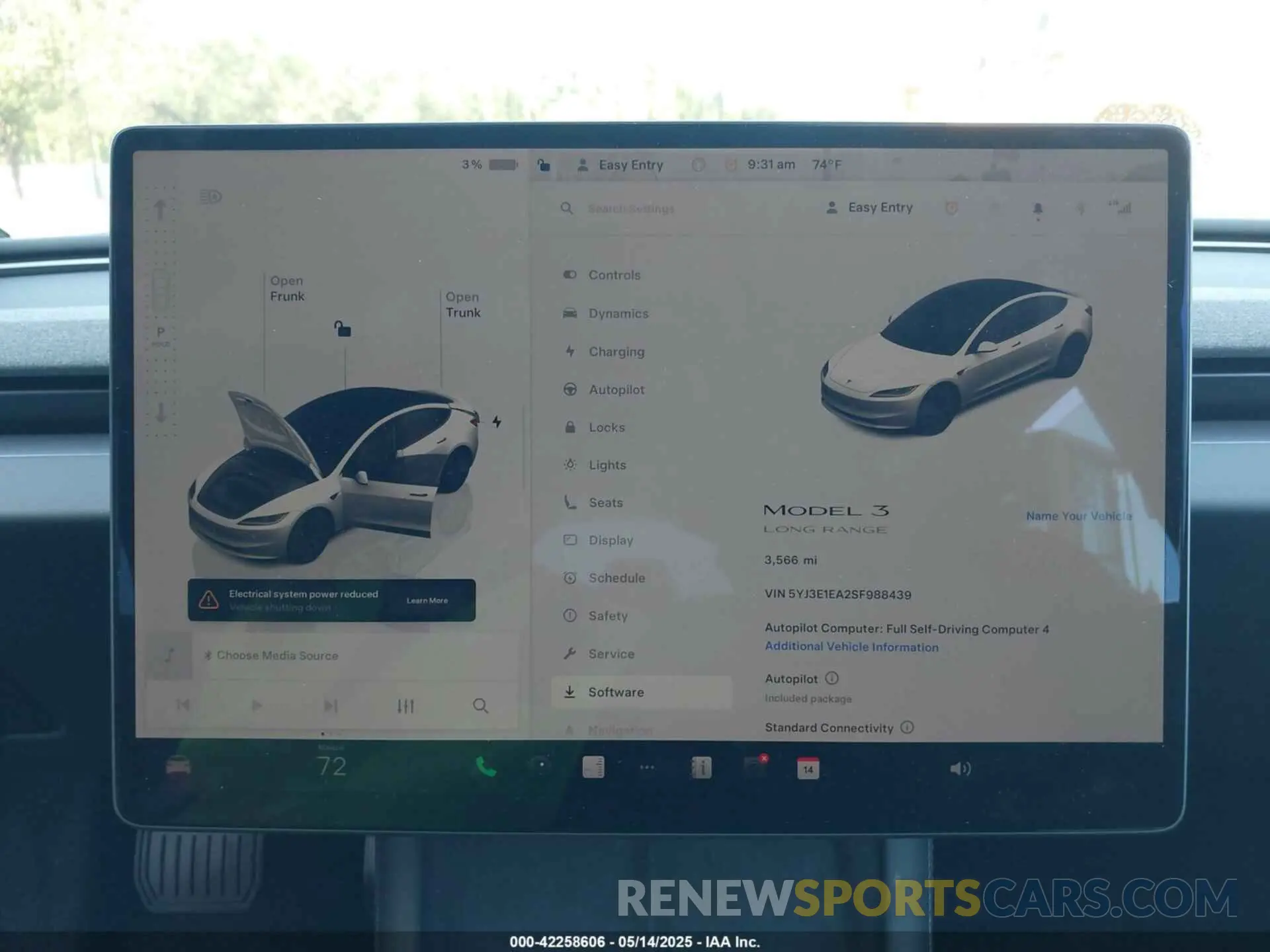 7 Photograph of a damaged car 5YJ3E1EA2SF988439 TESLA MODEL 3 2025