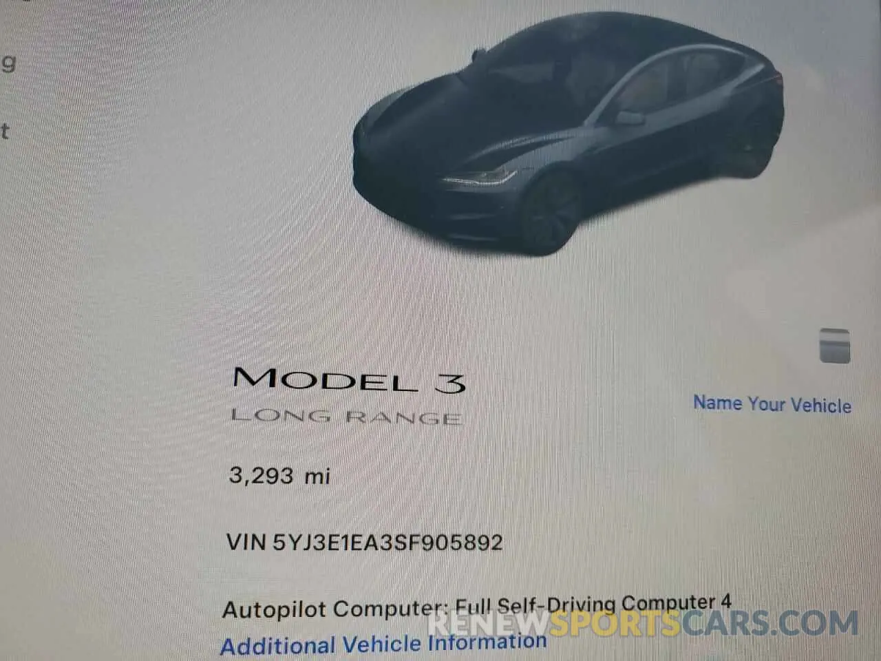 9 Photograph of a damaged car 5YJ3E1EA3SF905892 TESLA MODEL 3 2025