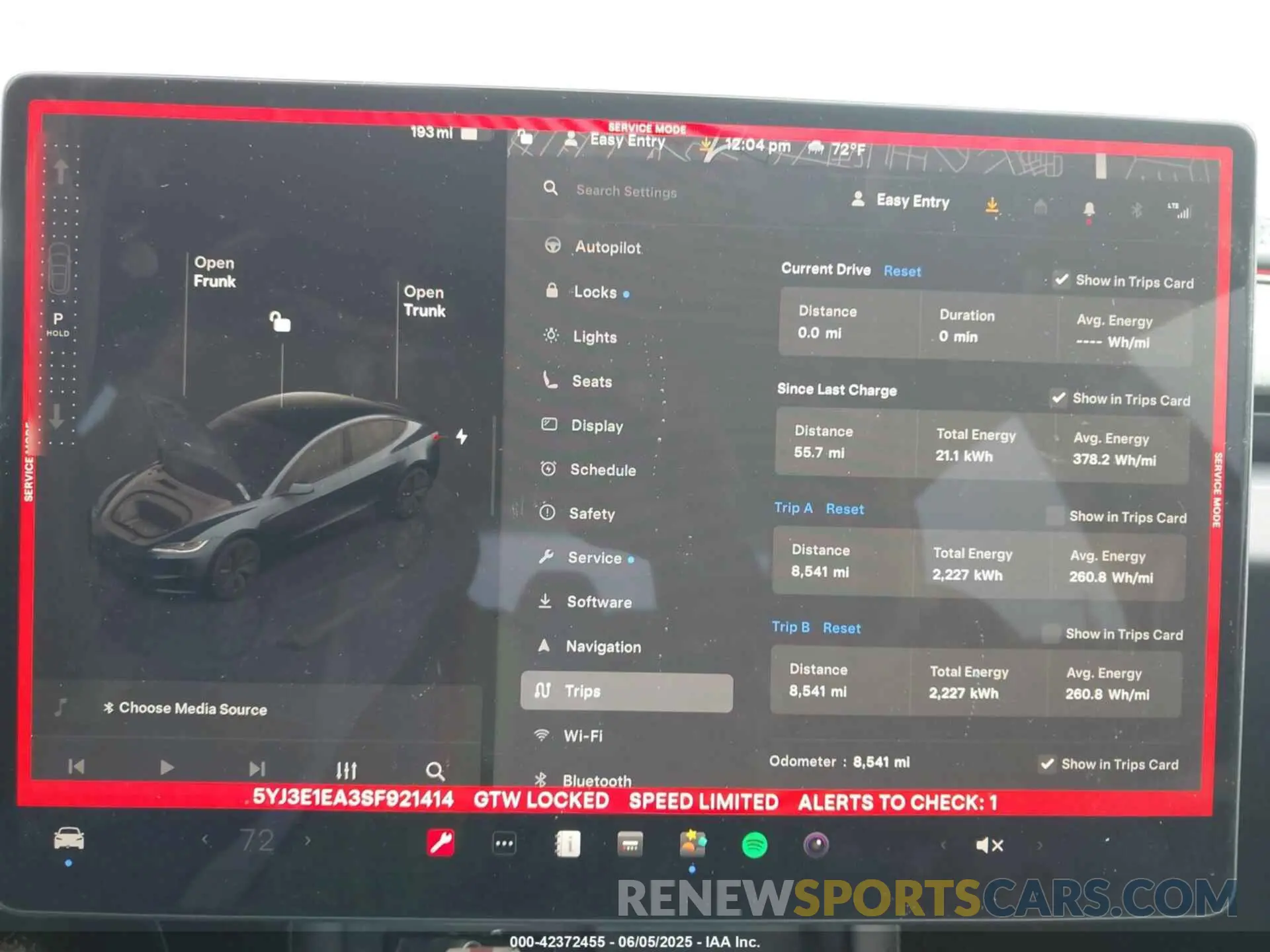 7 Photograph of a damaged car 5YJ3E1EA3SF921414 TESLA MODEL 3 2025