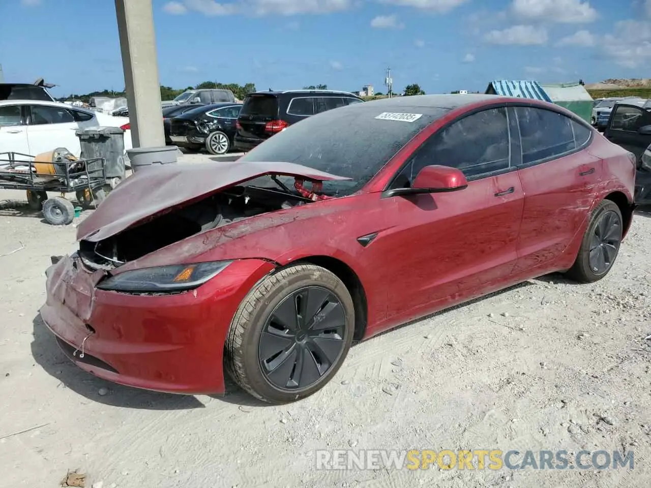 1 Photograph of a damaged car 5YJ3E1EA3SF954090 TESLA MODEL 3 2025