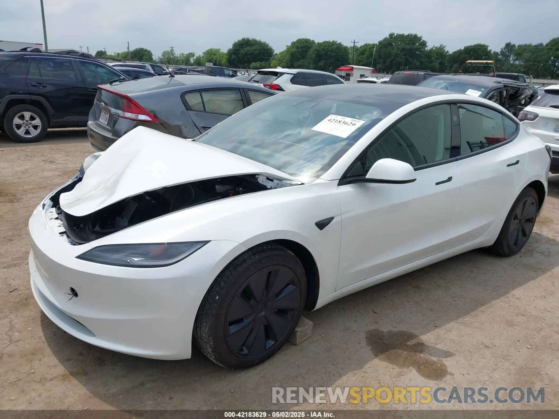 2 Photograph of a damaged car 5YJ3E1EA3SF987428 TESLA MODEL 3 2025