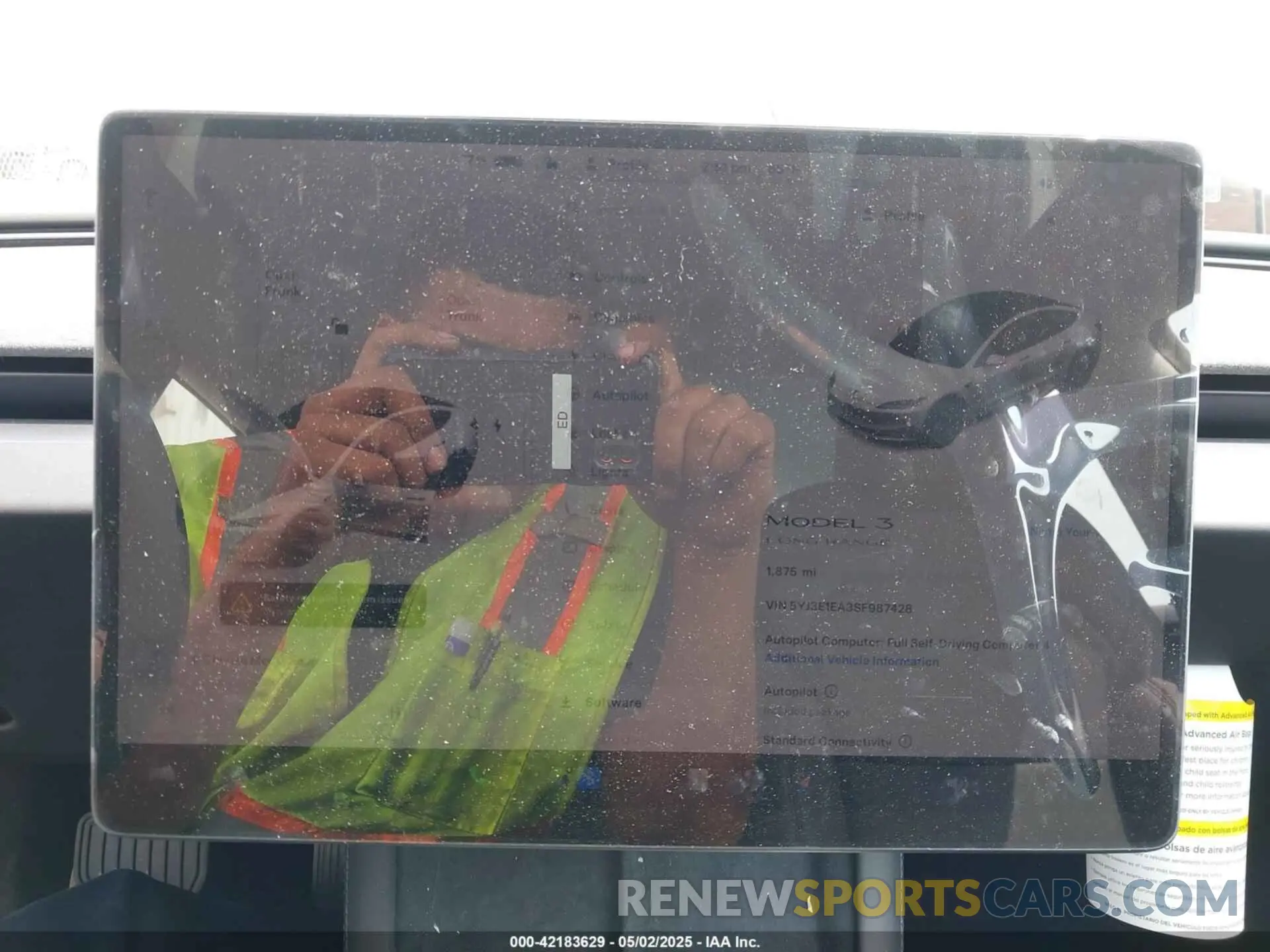 7 Photograph of a damaged car 5YJ3E1EA3SF987428 TESLA MODEL 3 2025