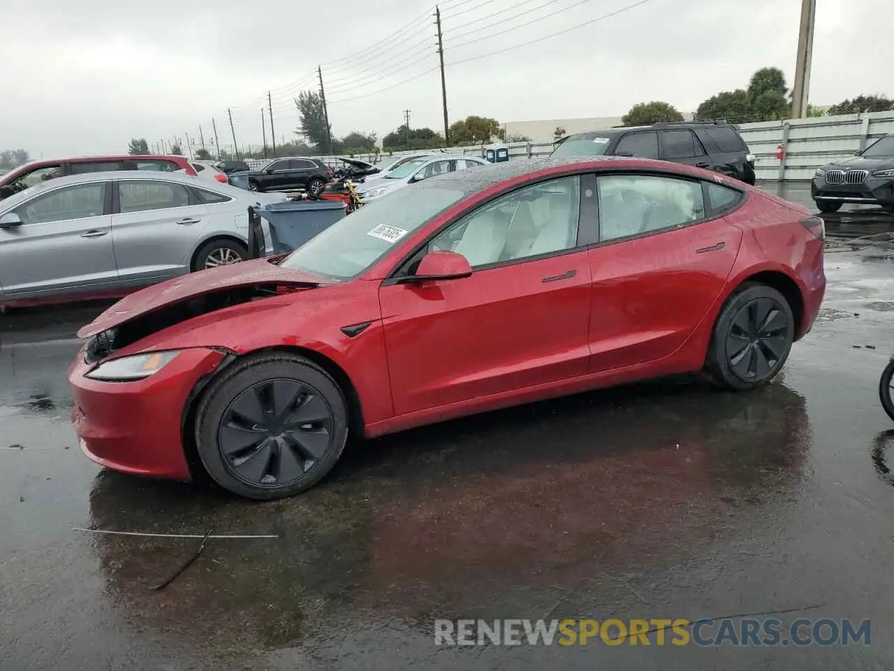 1 Photograph of a damaged car 5YJ3E1EA4SF885944 TESLA MODEL 3 2025