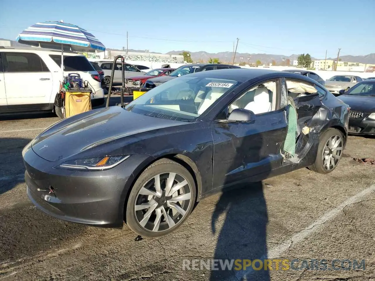1 Photograph of a damaged car 5YJ3E1EA4SF887547 TESLA MODEL 3 2025