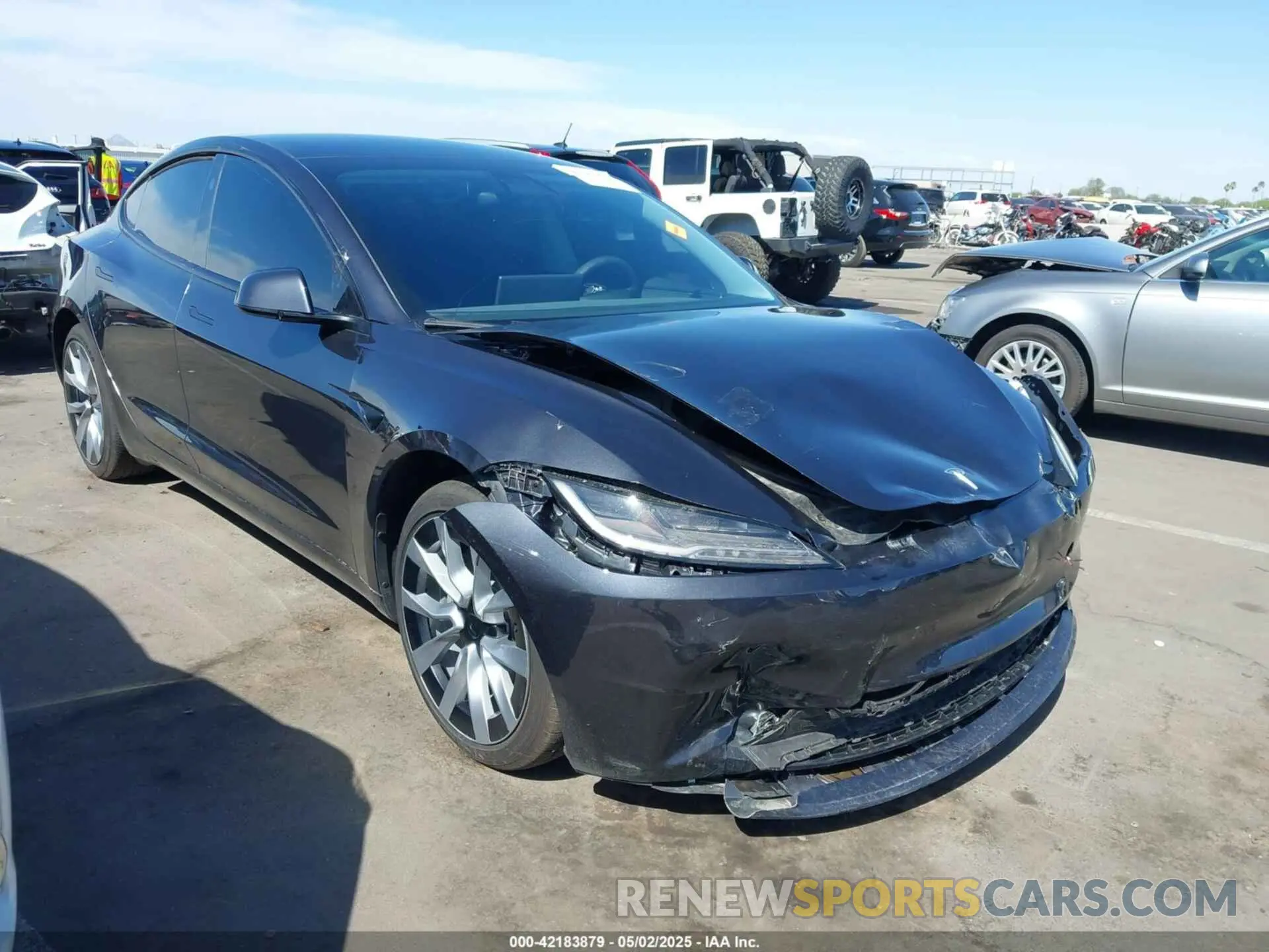 1 Photograph of a damaged car 5YJ3E1EA4SF938576 TESLA MODEL 3 2025