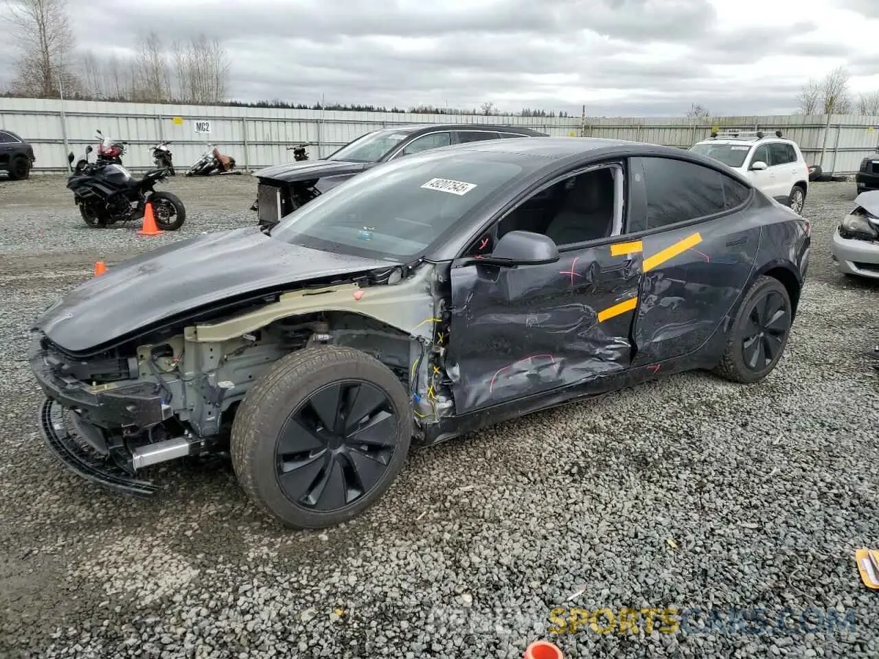 1 Photograph of a damaged car 5YJ3E1EA5SF889727 TESLA MODEL 3 2025