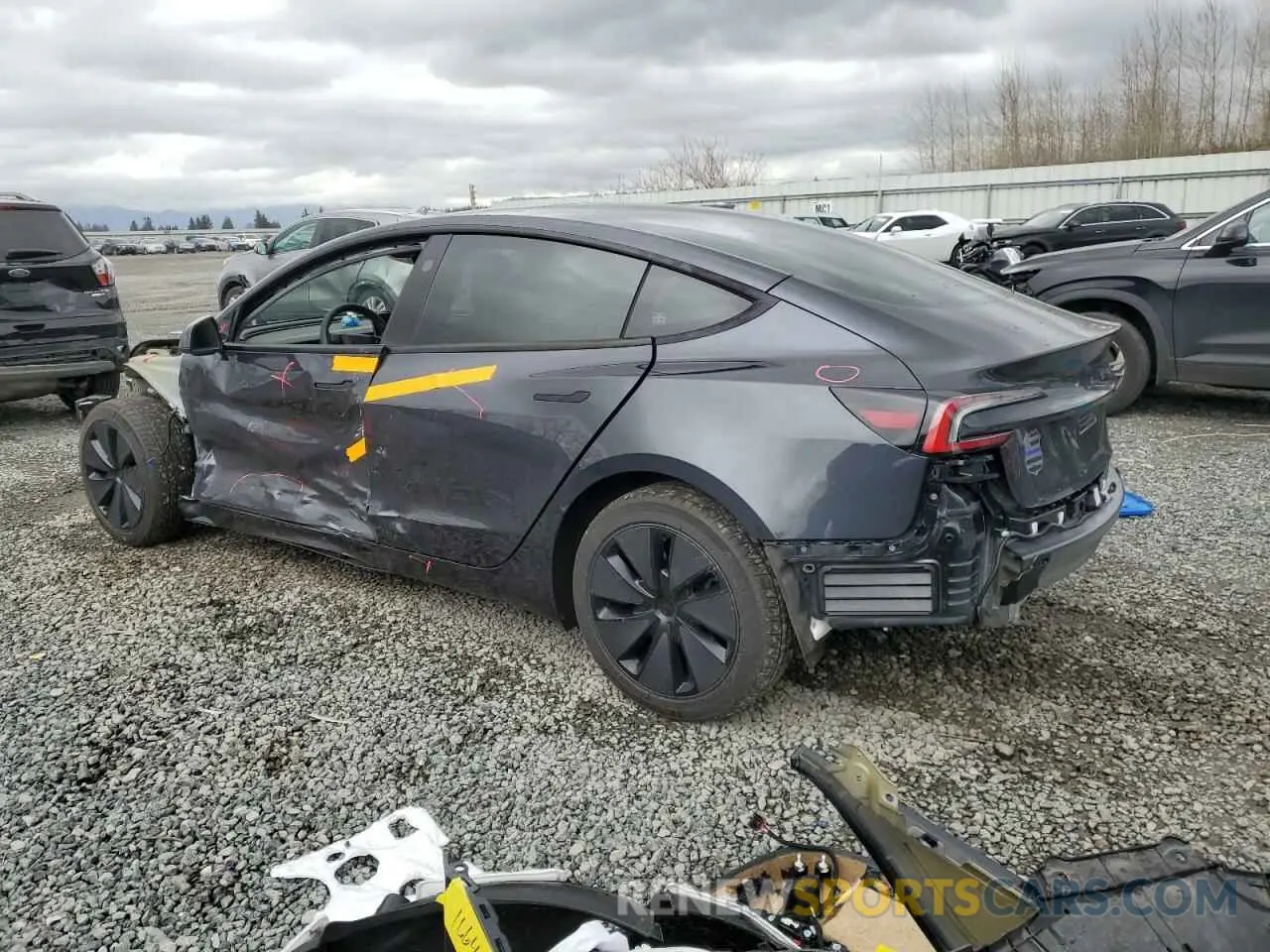 2 Photograph of a damaged car 5YJ3E1EA5SF889727 TESLA MODEL 3 2025