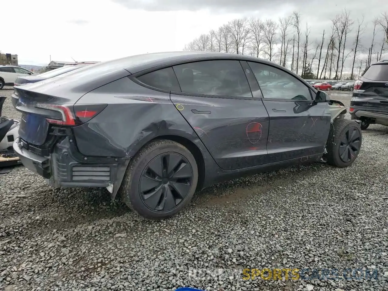 3 Photograph of a damaged car 5YJ3E1EA5SF889727 TESLA MODEL 3 2025