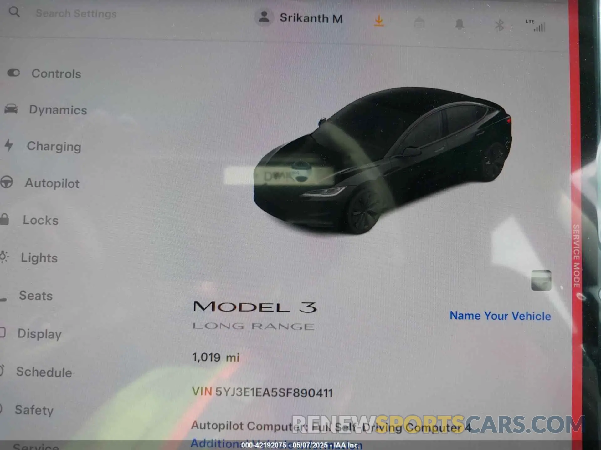 15 Photograph of a damaged car 5YJ3E1EA5SF890411 TESLA MODEL 3 2025
