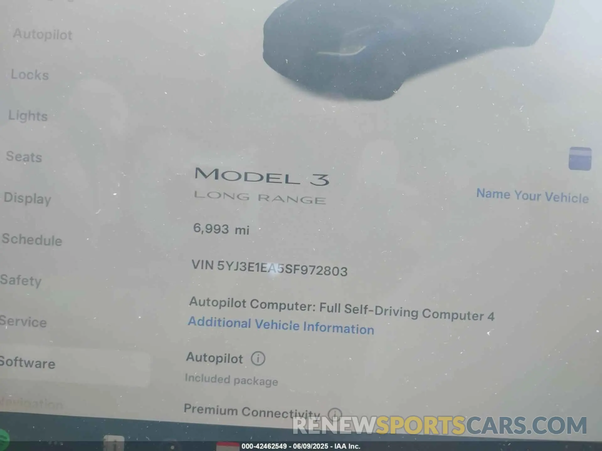 7 Photograph of a damaged car 5YJ3E1EA5SF972803 TESLA MODEL 3 2025