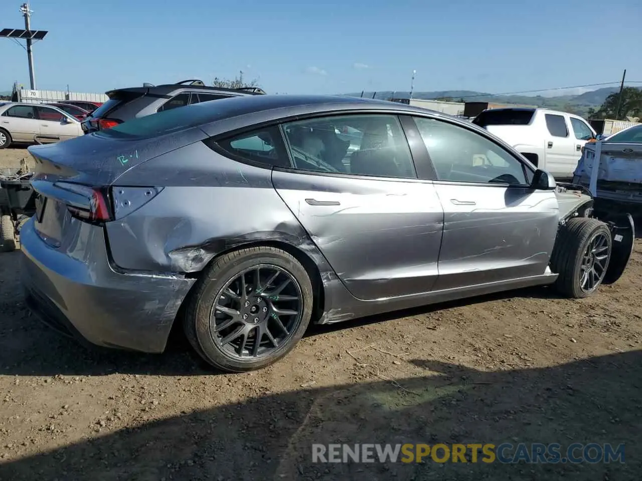 3 Photograph of a damaged car 5YJ3E1EA6SF889235 TESLA MODEL 3 2025