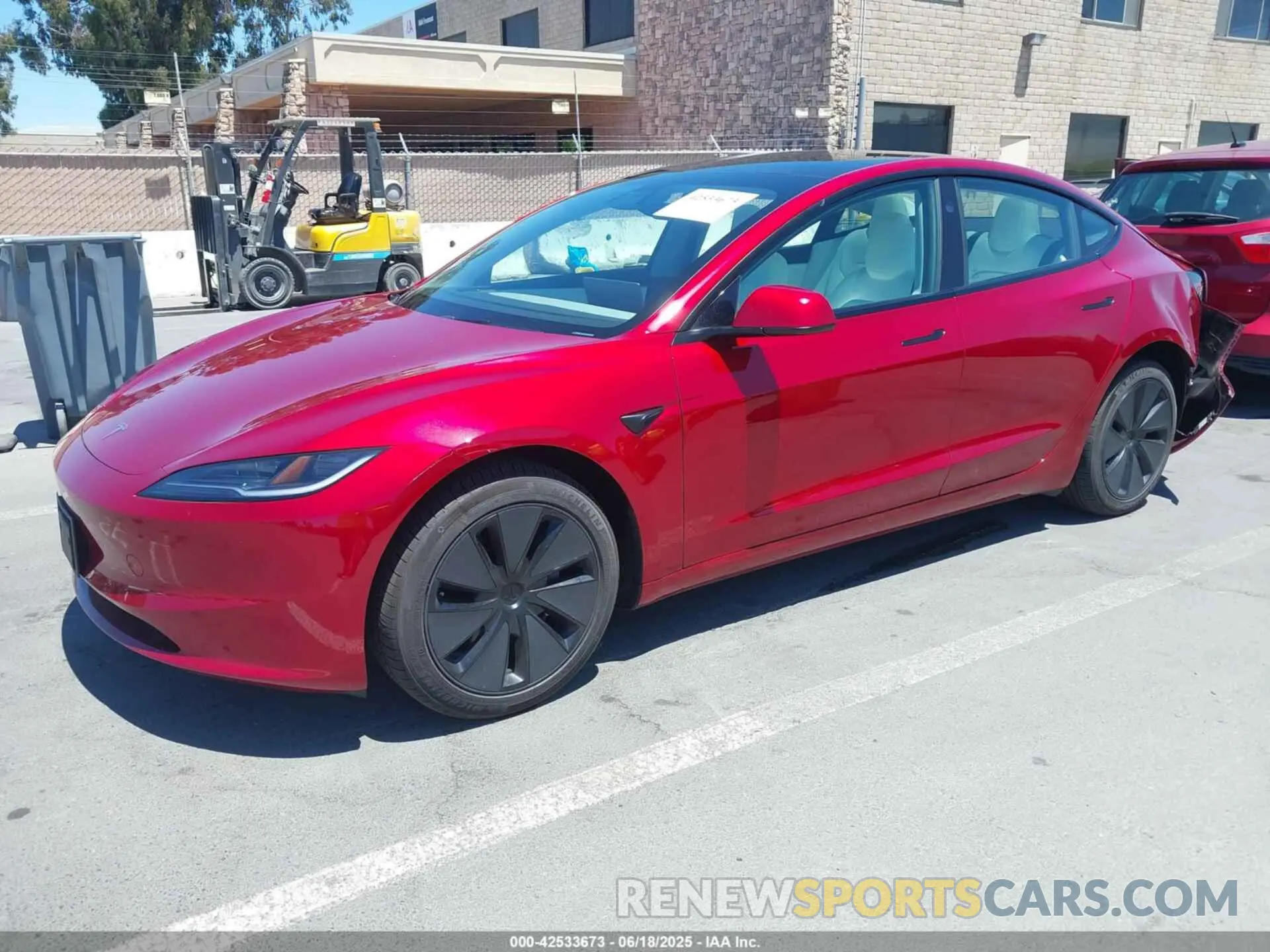 2 Photograph of a damaged car 5YJ3E1EA6SF917745 TESLA MODEL 3 2025